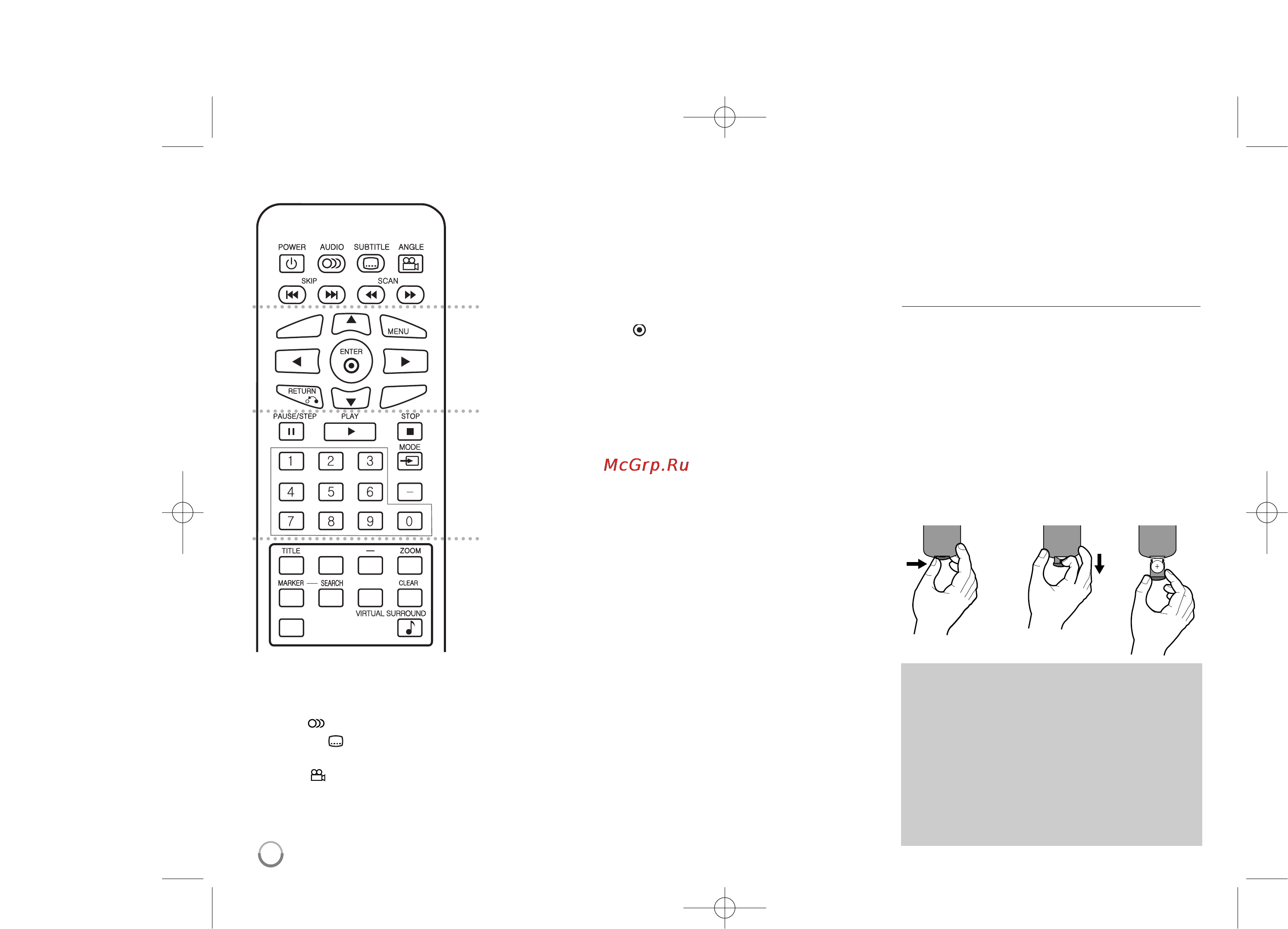 LG DP571D [6/22] Пульт ду