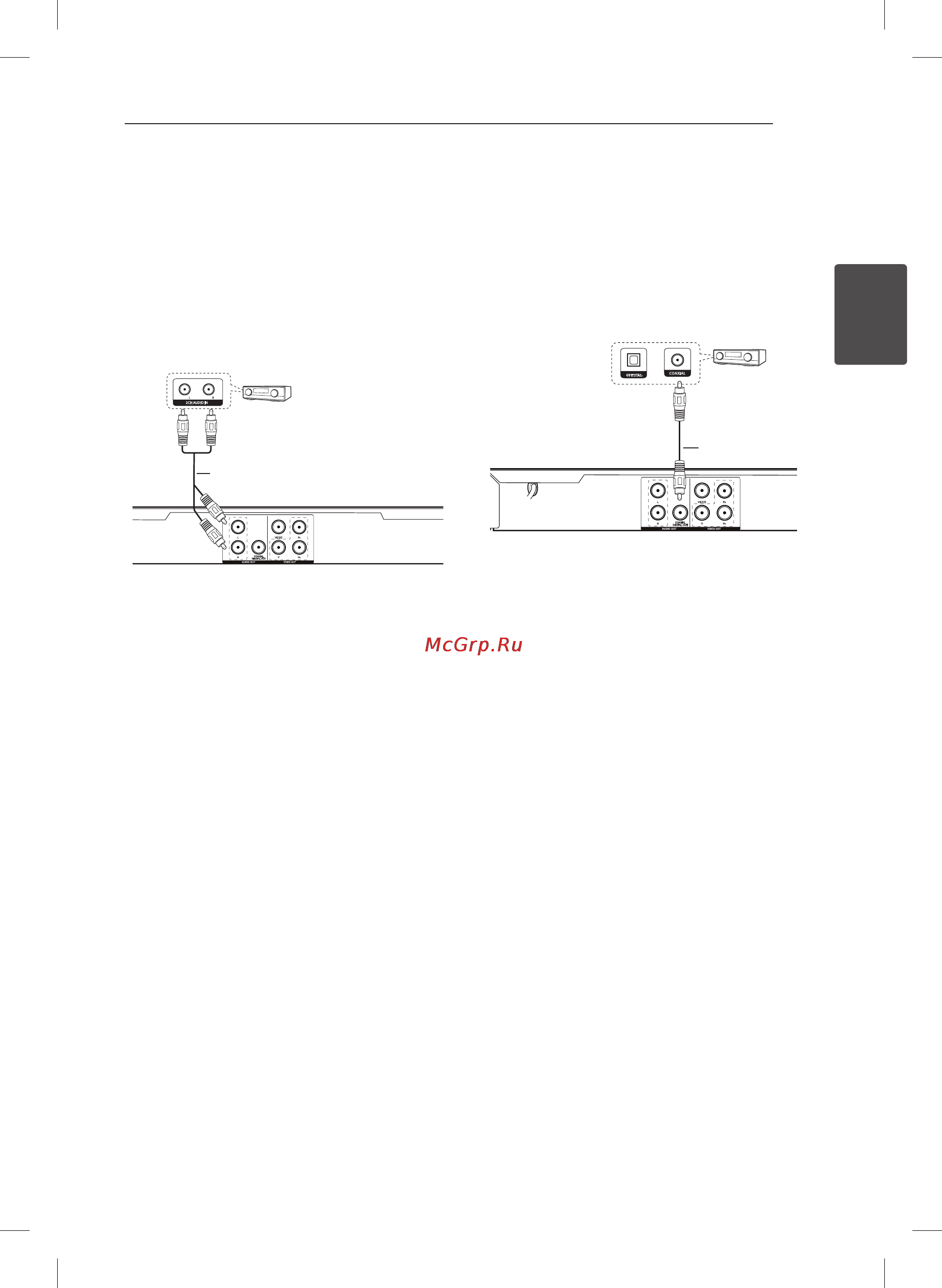 LG DVX640 [11/22] Подключение к усилителю