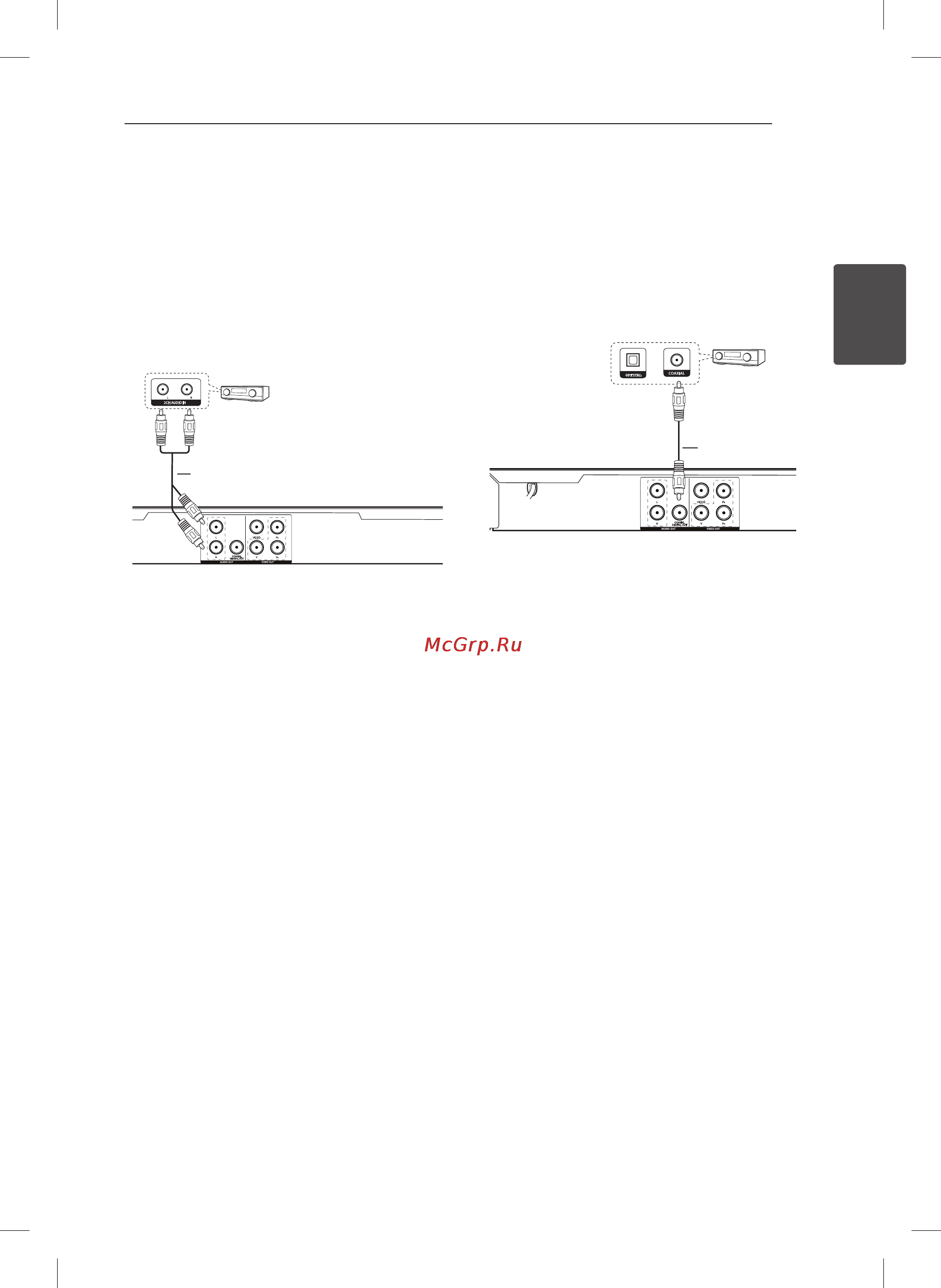 LG DVX690 [11/22] Подключение к усилителю