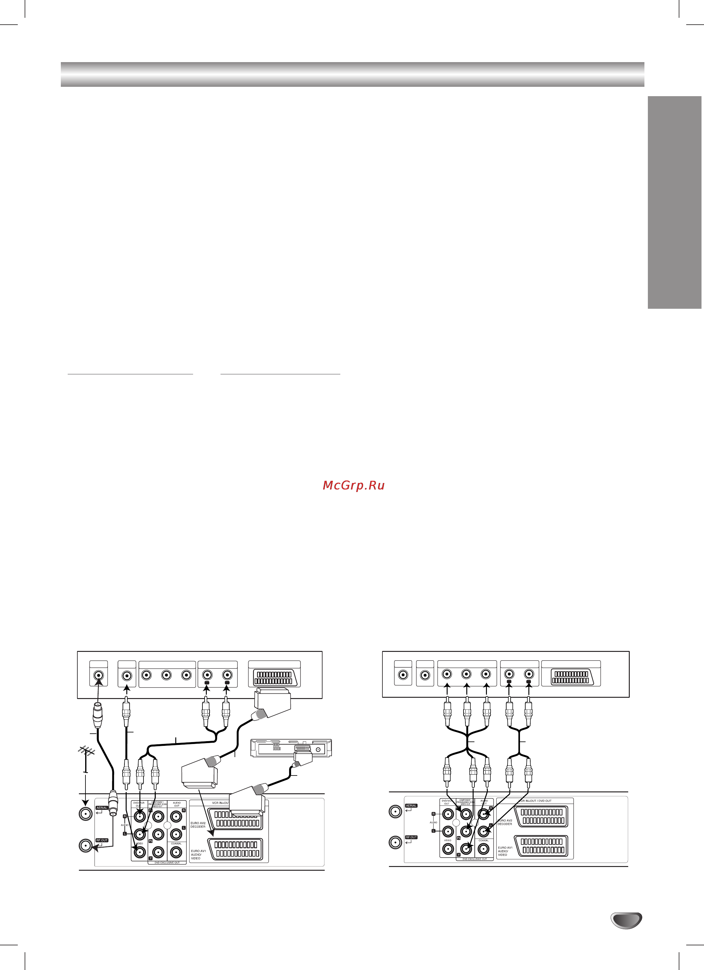 LG DCK787 [9/36] Подключение к тв и декодер или слутник