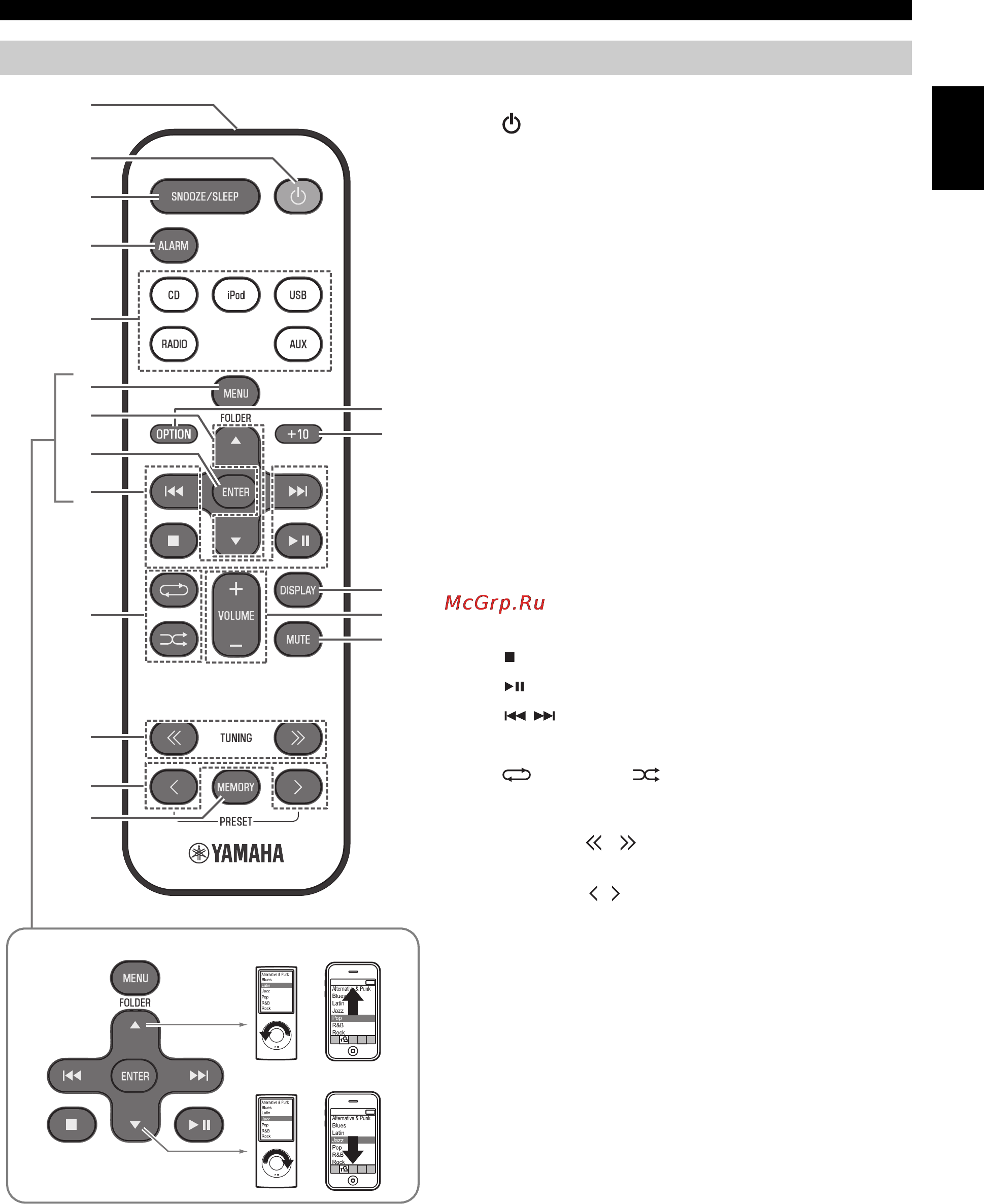 Yamaha MCR-042 Red [7/200] Remote control