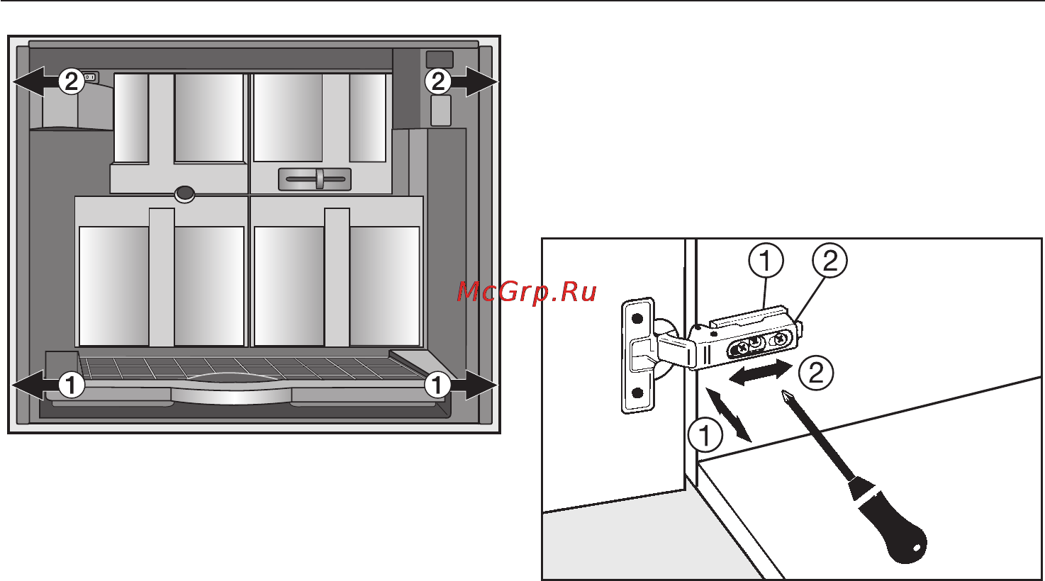 Miele CVA 5060 [78/84] Ðåãóëèðîâêà øàðíèðîâ äâåðöû 78
