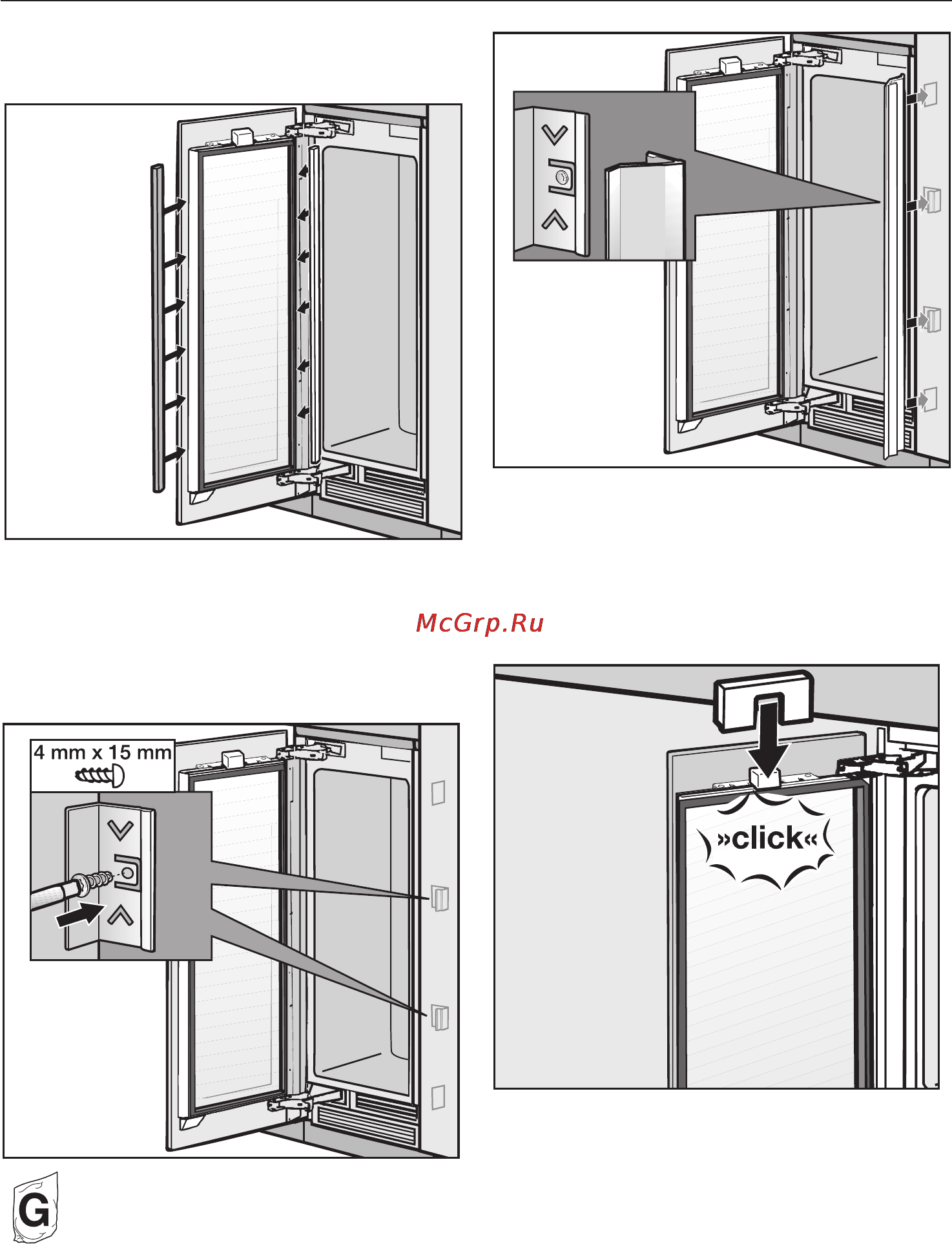 Miele KWT1611VI RU [59/68] Êðåïëåíèå çàêðûâàþùèõ ïëàíîê 59