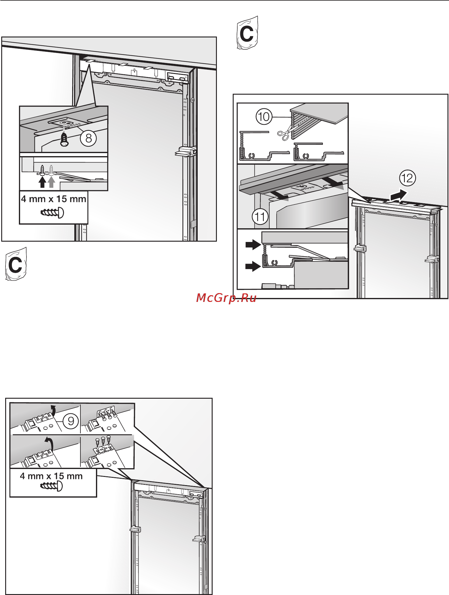 Miele KWT 1611 VI [53/68] Çàêðåïëåíèå ïðèáîðà â íèøå 53