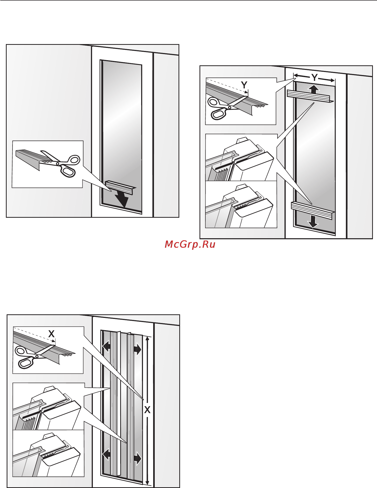 Miele KWT 1611 VI [60/68] Êðåïëåíèå äâåðíûõ çàêðûâàþùèõ ïëàíîê 60