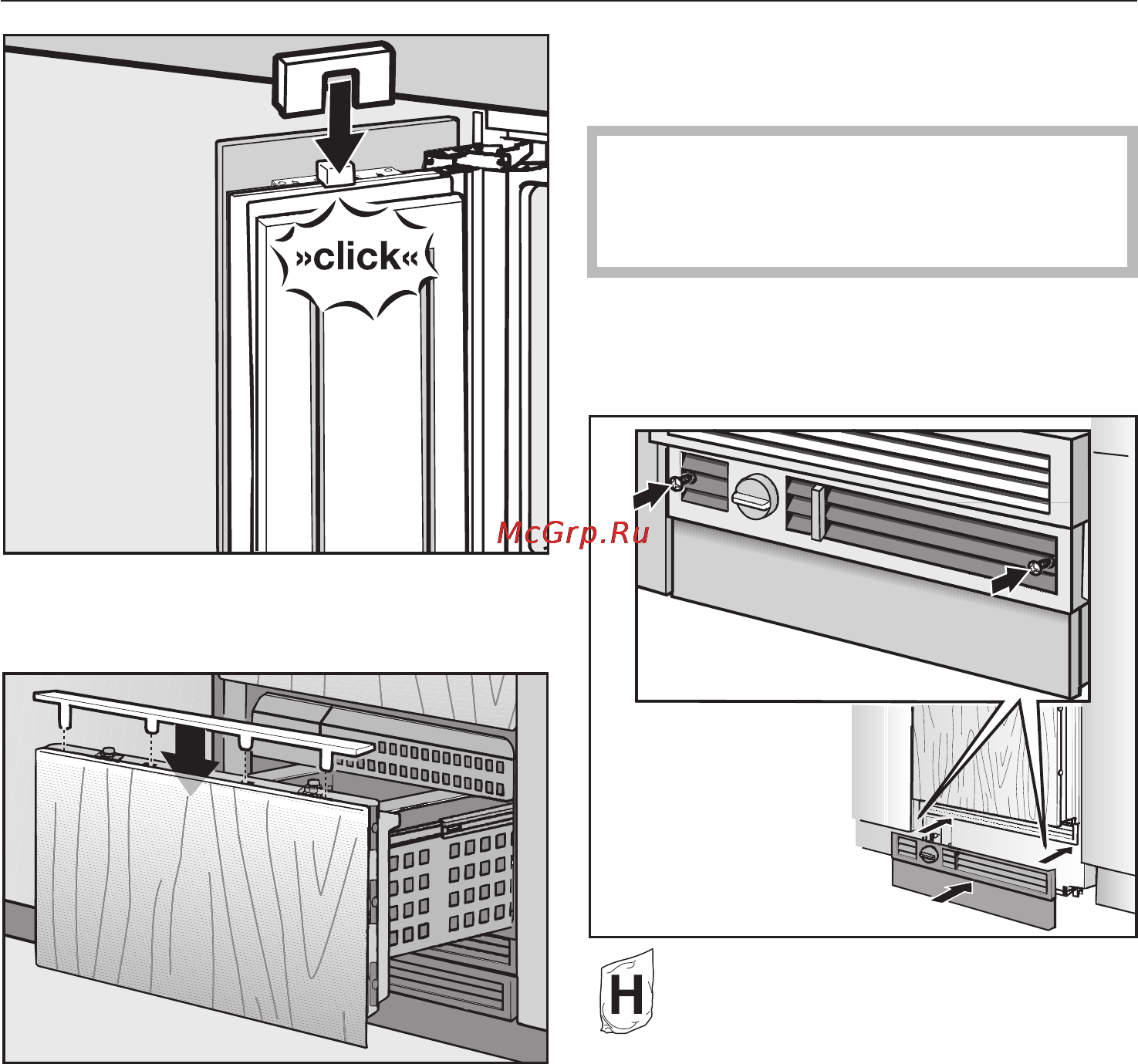 Miele KF 1901 VI [85/92] Встраивание прибора