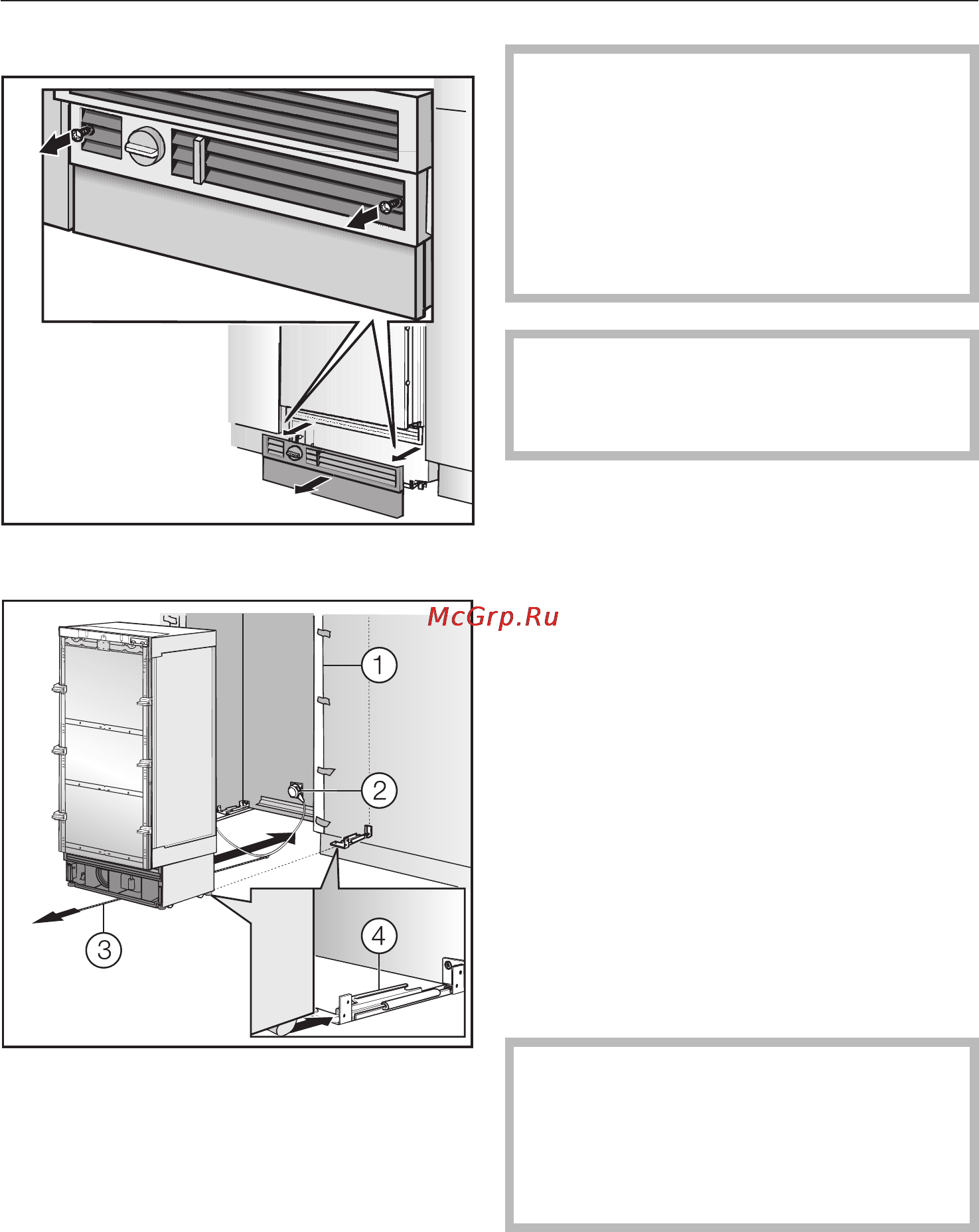 Miele F 1811 VI [66/80] Çàäâèíóòü ïðèáîð â íèøó 66