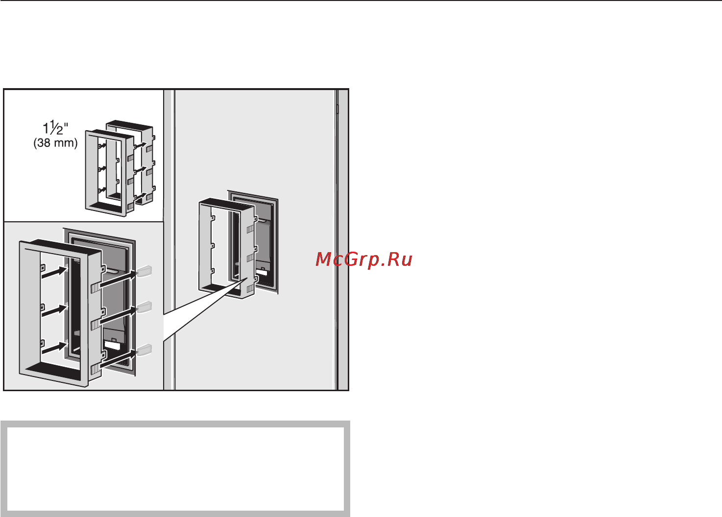 Miele F 1471 VI [82/88] Çàêðåïëåíèå ðàìîê äèñïåíñåðà äëÿ ëüäà âîäû 82