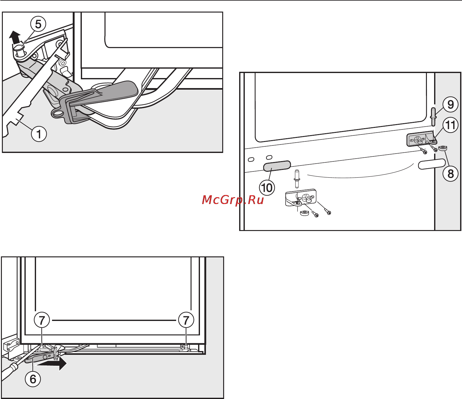 Miele KFN 14827 SDE ED/CS [72/84] Изменение навески дверцы