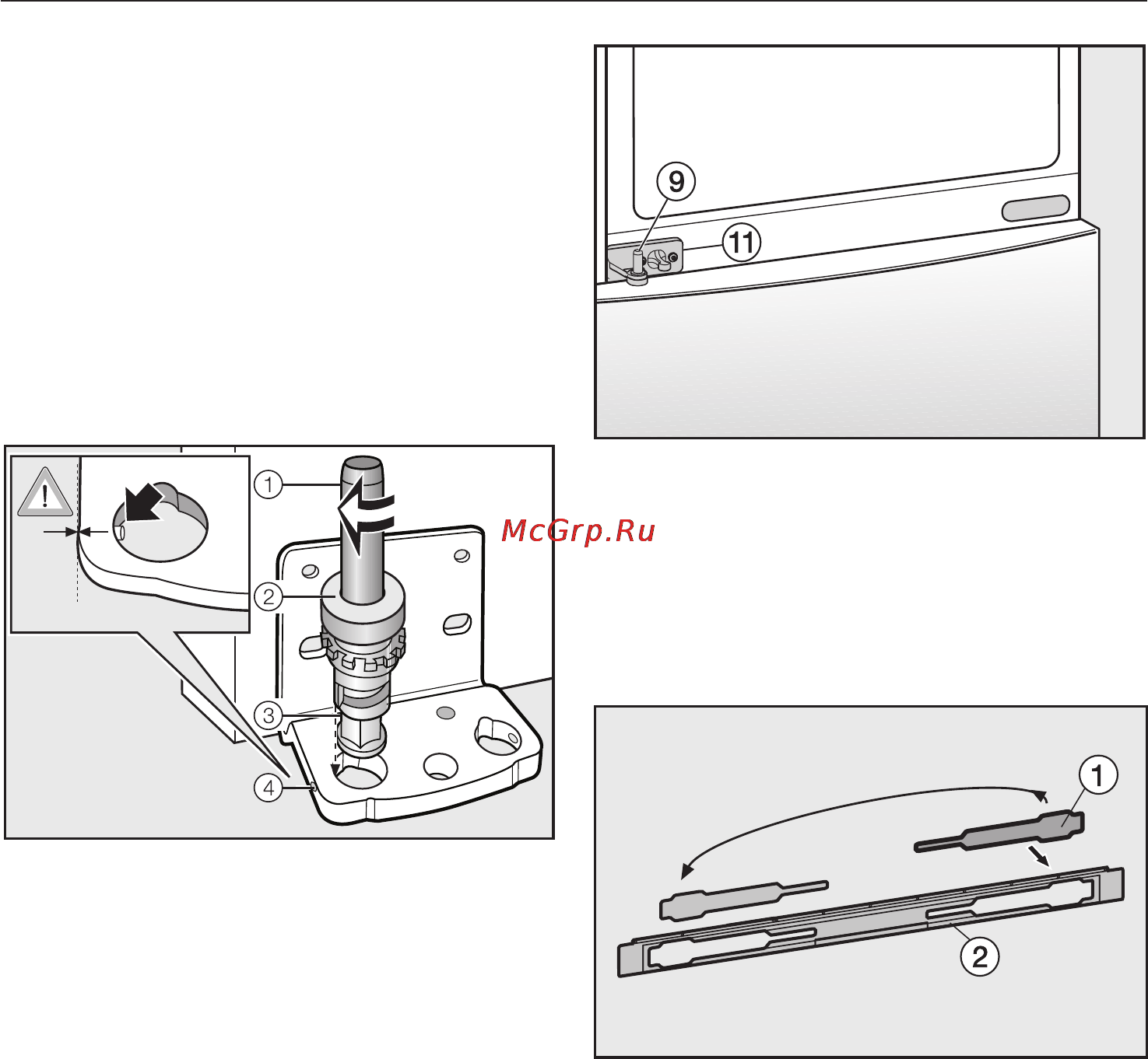 Miele KFN 14827 SDE ED/CS [74/84] Изменение навески дверцы