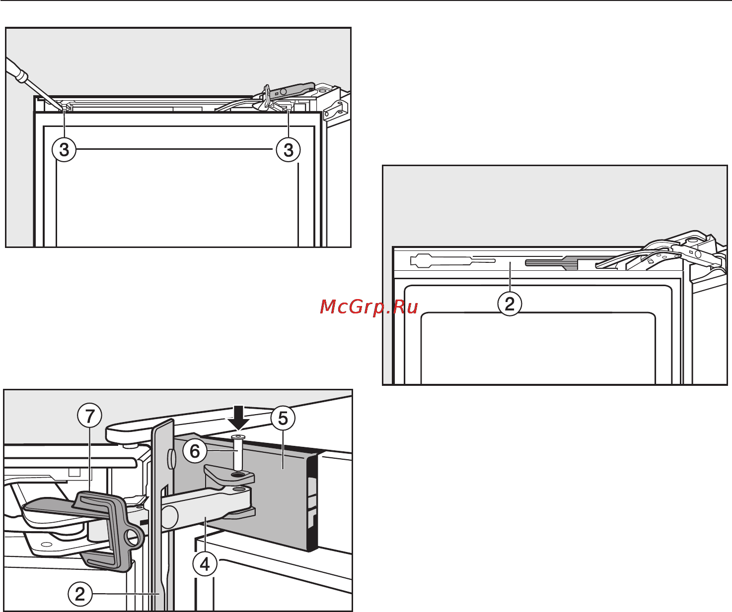 Miele KFN 14827 SDE ED/CS [77/84] Изменение навески дверцы
