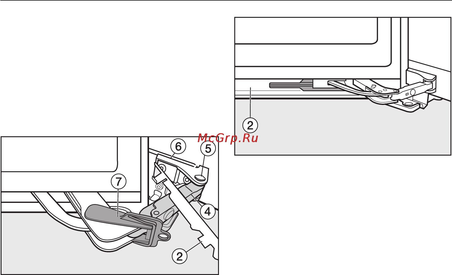 Miele FN14827S ED/CS [54/64] Изменение навески дверцы