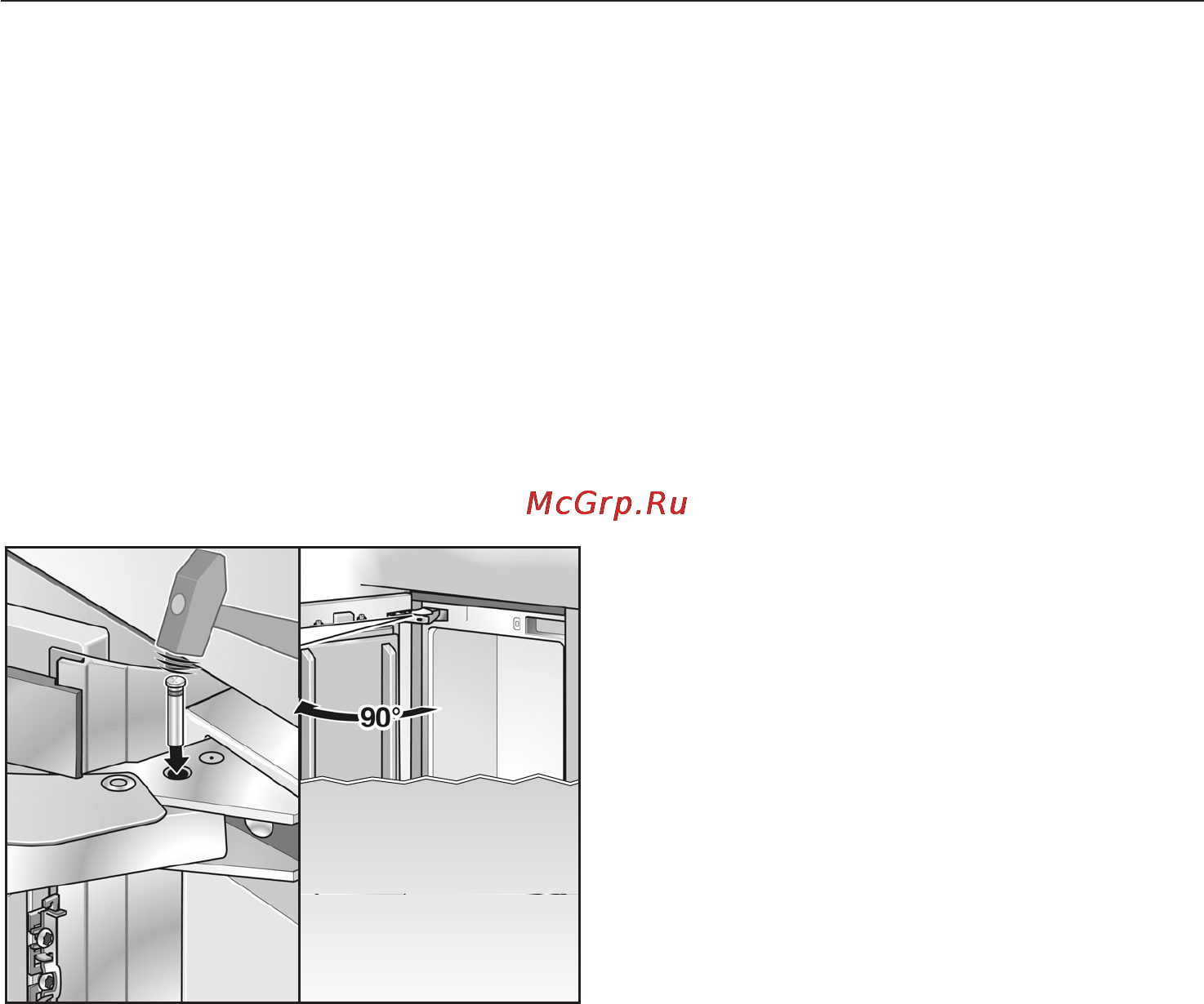 Miele K 1901 VI [47/72] Îãðàíè åíèå óãëà ðàñêðûâàíèÿ äâåðè ïðèáîðà 47