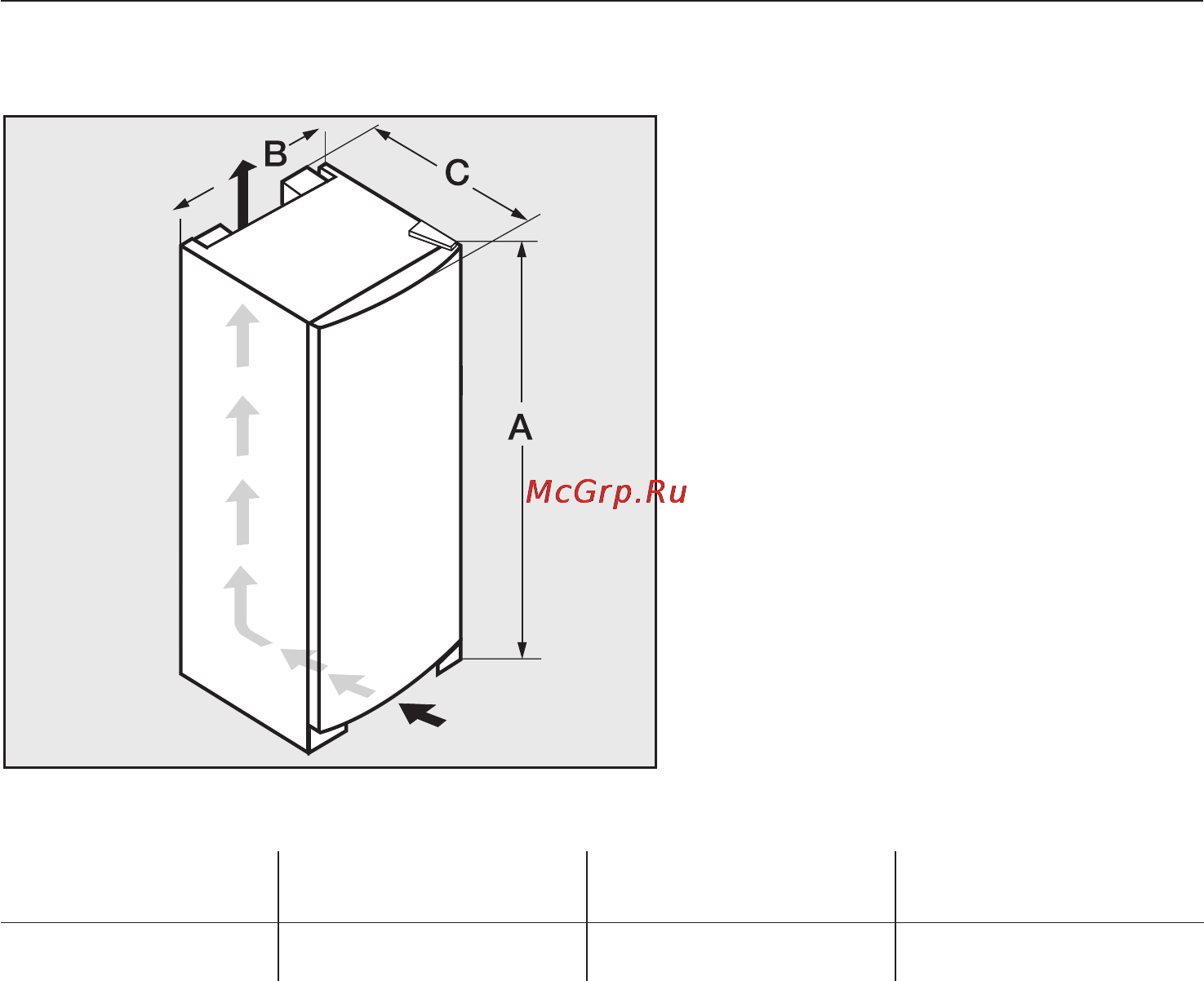 Miele K 14827 SD ED [43/56] Ðàçìåðû ïðèáîðà 43