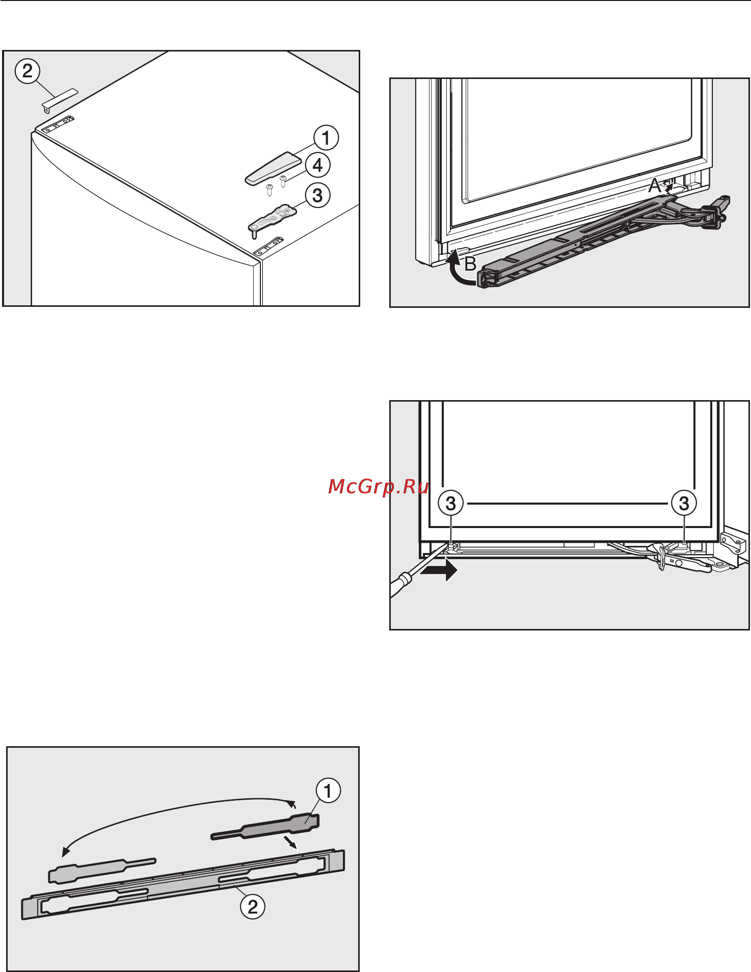 Miele K 14827 SD ED [48/56] Изменение навески дверцы