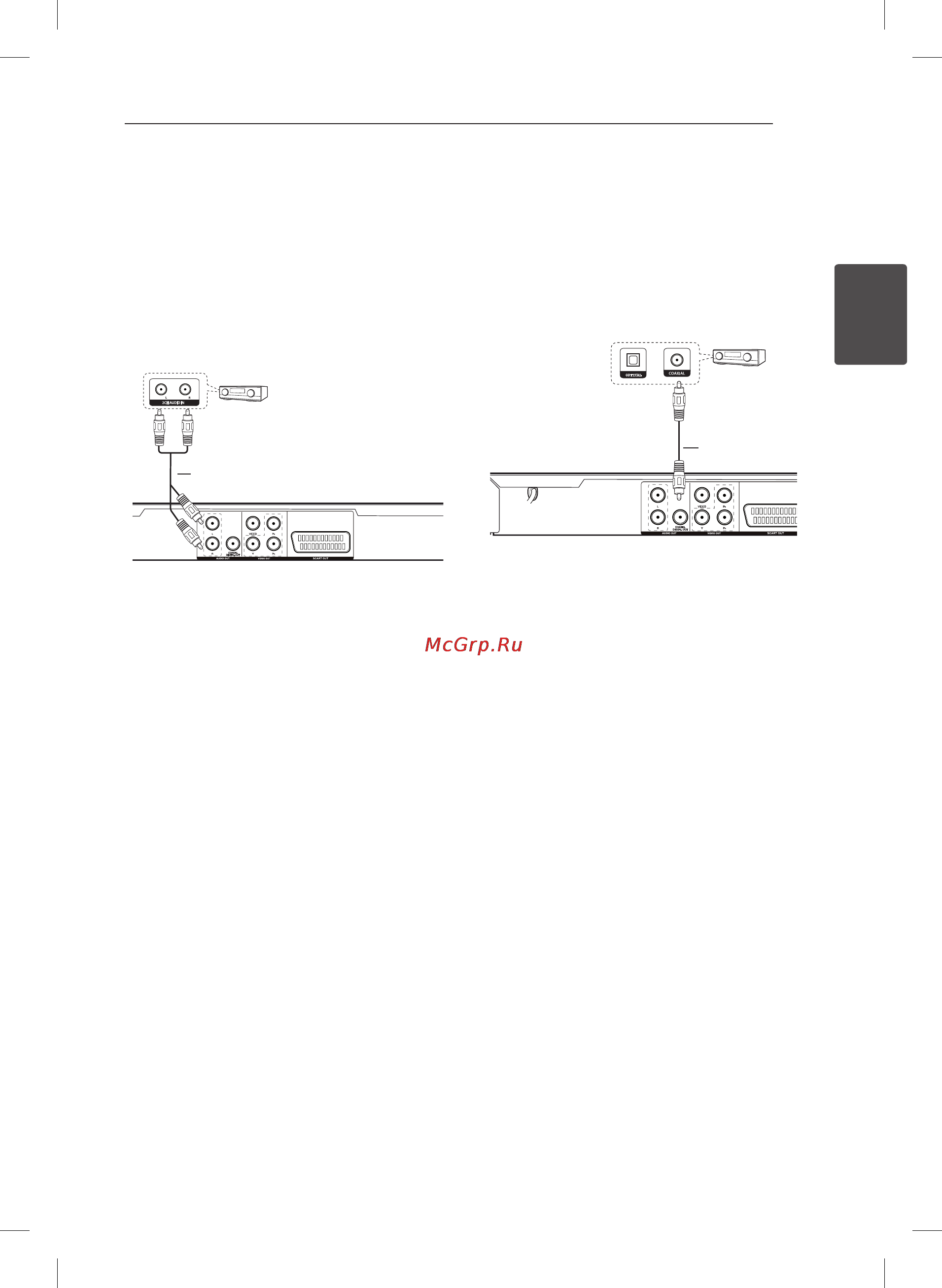 LG DVX691K [11/22] Подключение к усилителю