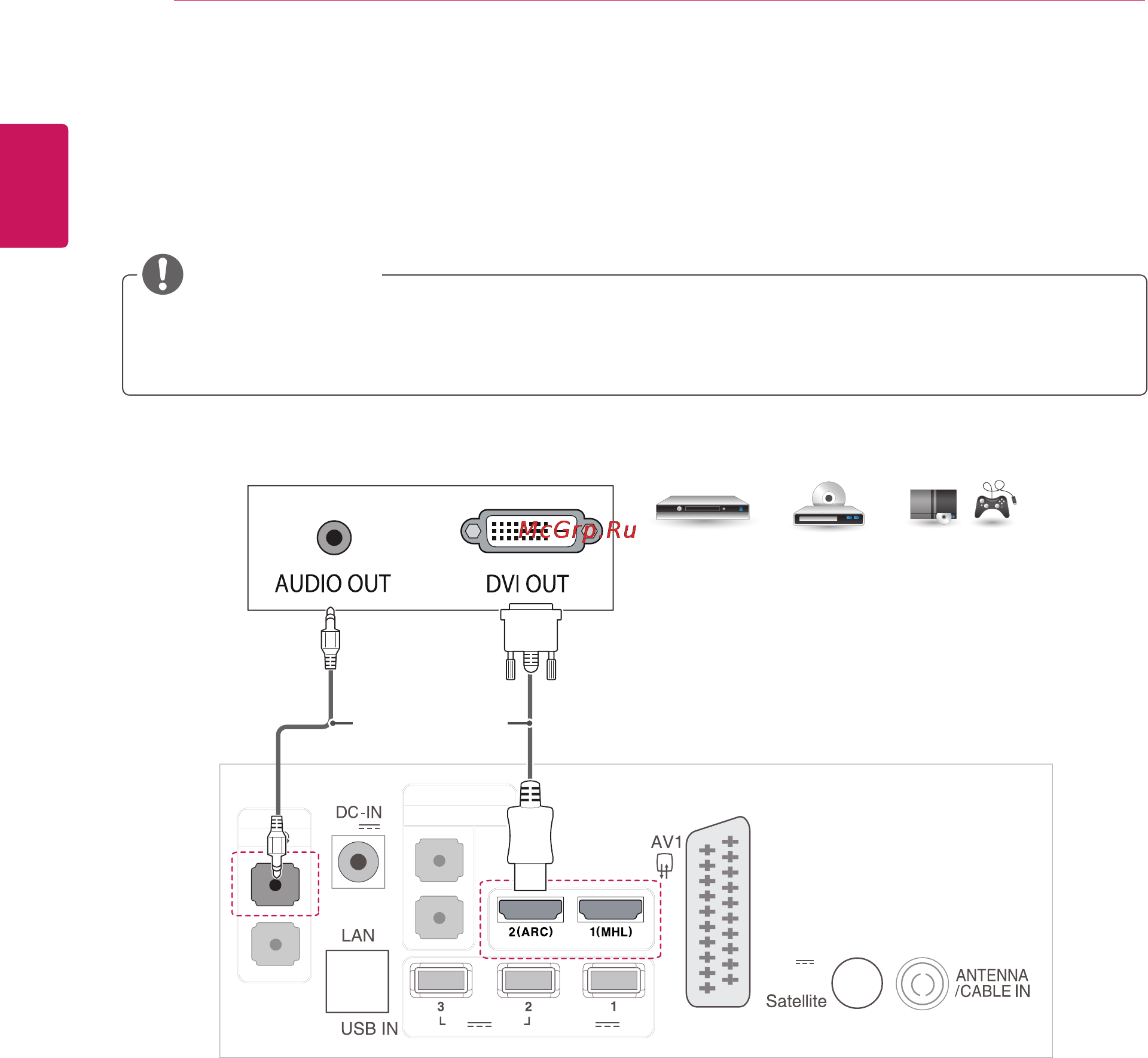 LG 27MT93V-PZ [20/49] Подключение hdmi до dvi