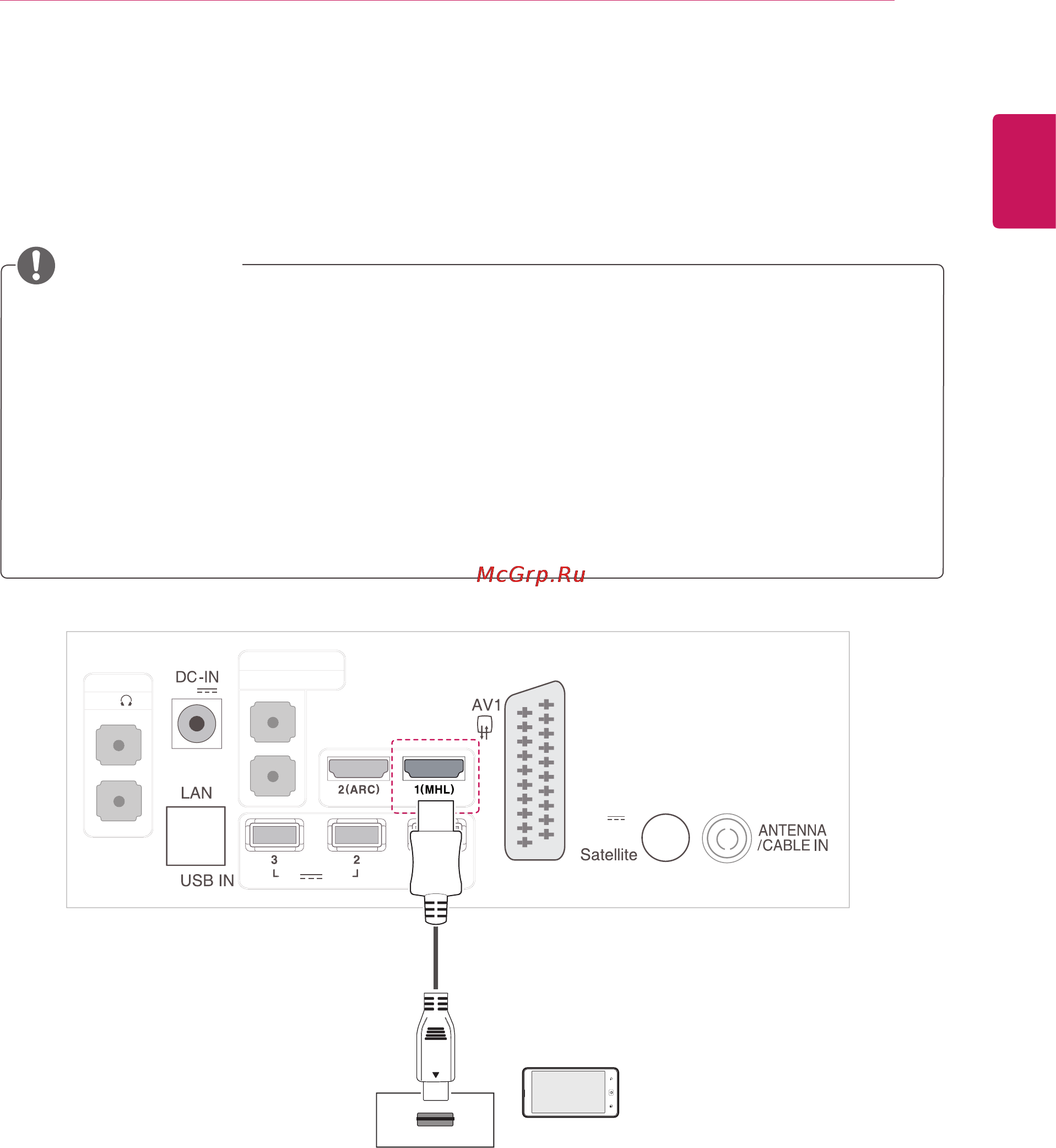 LG 27MT93V-PZ [27/49] Mhl соединение