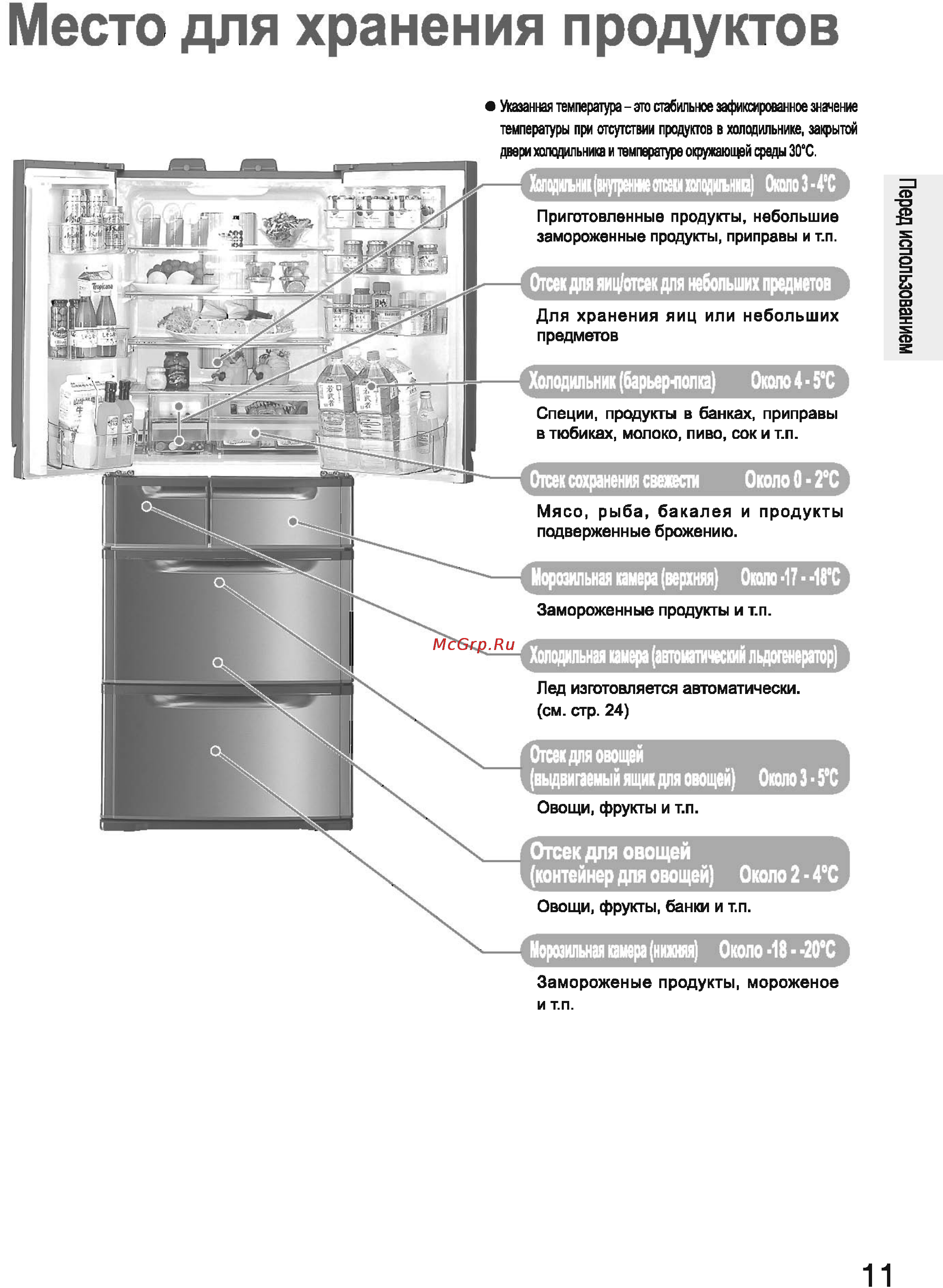 Toshiba GR-L42FR(XT) Инструкция по эксплуатации онлайн [11/44] 78778