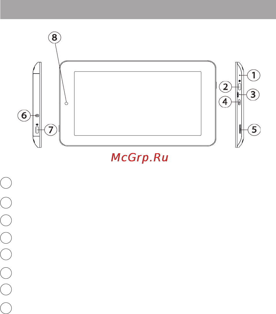Texet TM-7024 4GB Silver [14/52] Общий вид планшетного компьютера