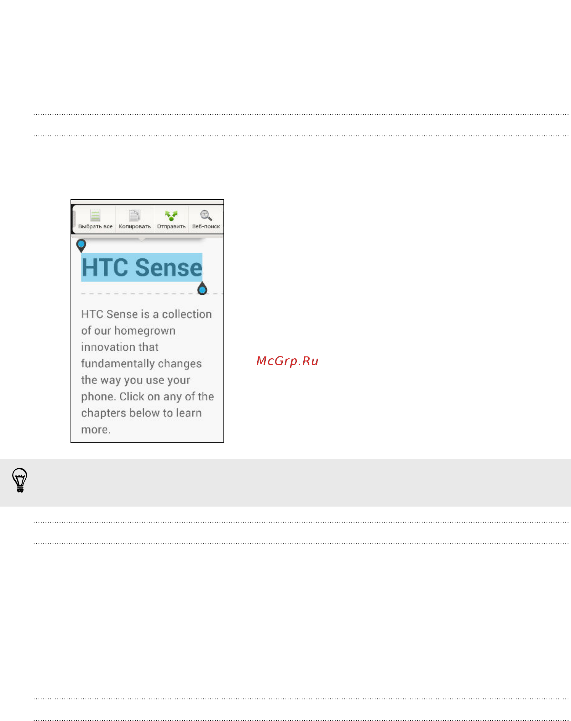 HTC Butterfly Black + Чехол [31/225] Копирование и отправка текста