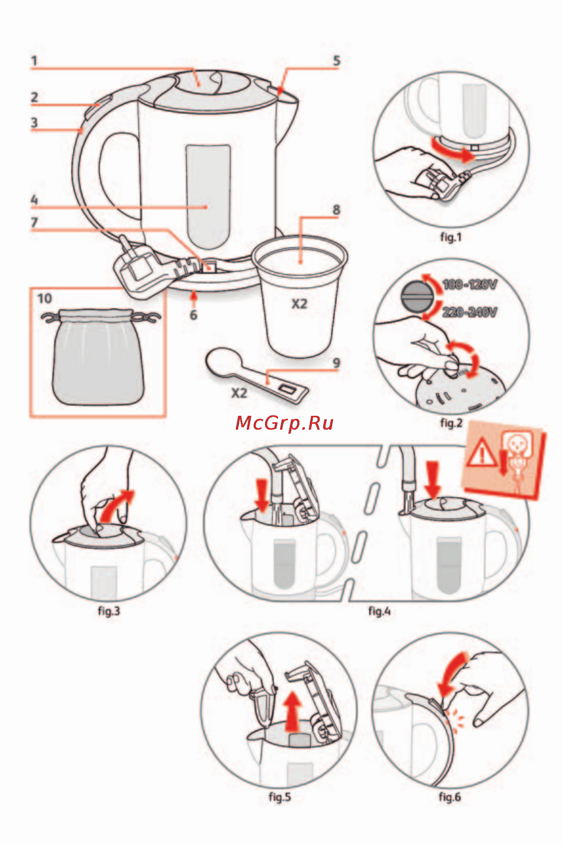 Tefal TRAVEL-O-CITY KO1021 [2/93] Éclaté