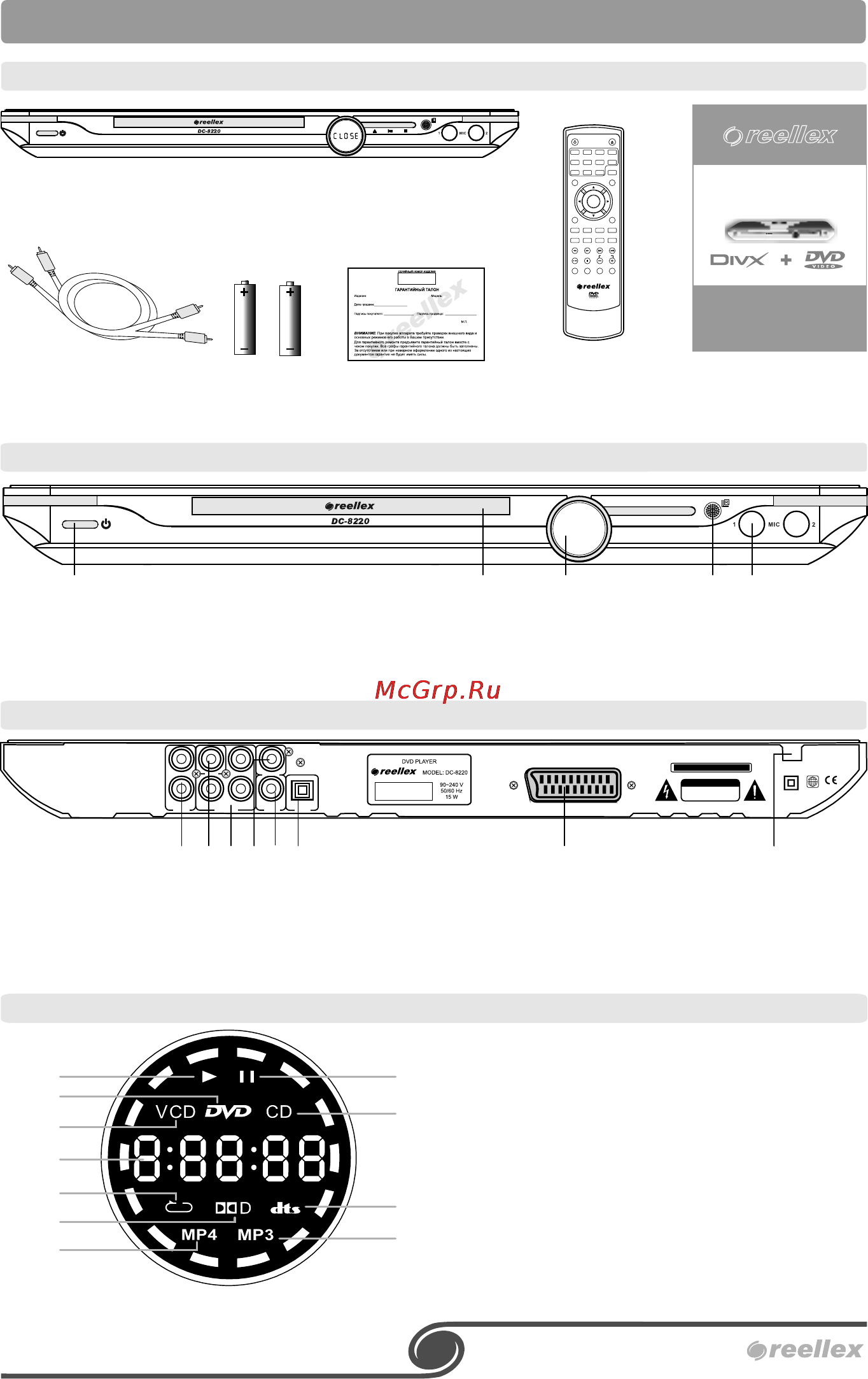 Reellex DC-8220 Инструкция по эксплуатации онлайн [6/17] 79016
