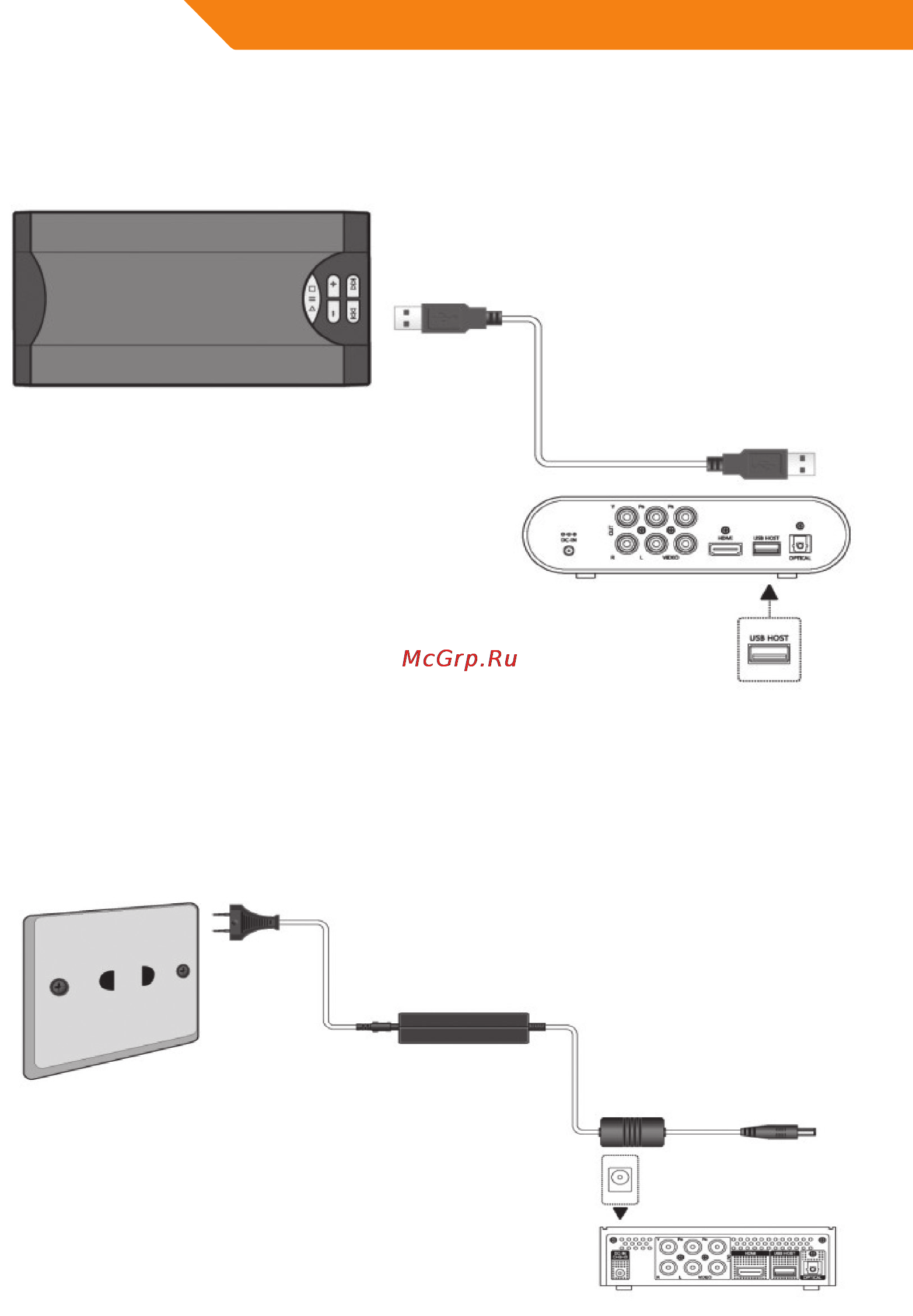 Acme DP01 [58/164] Podłączanie urządzenia usb