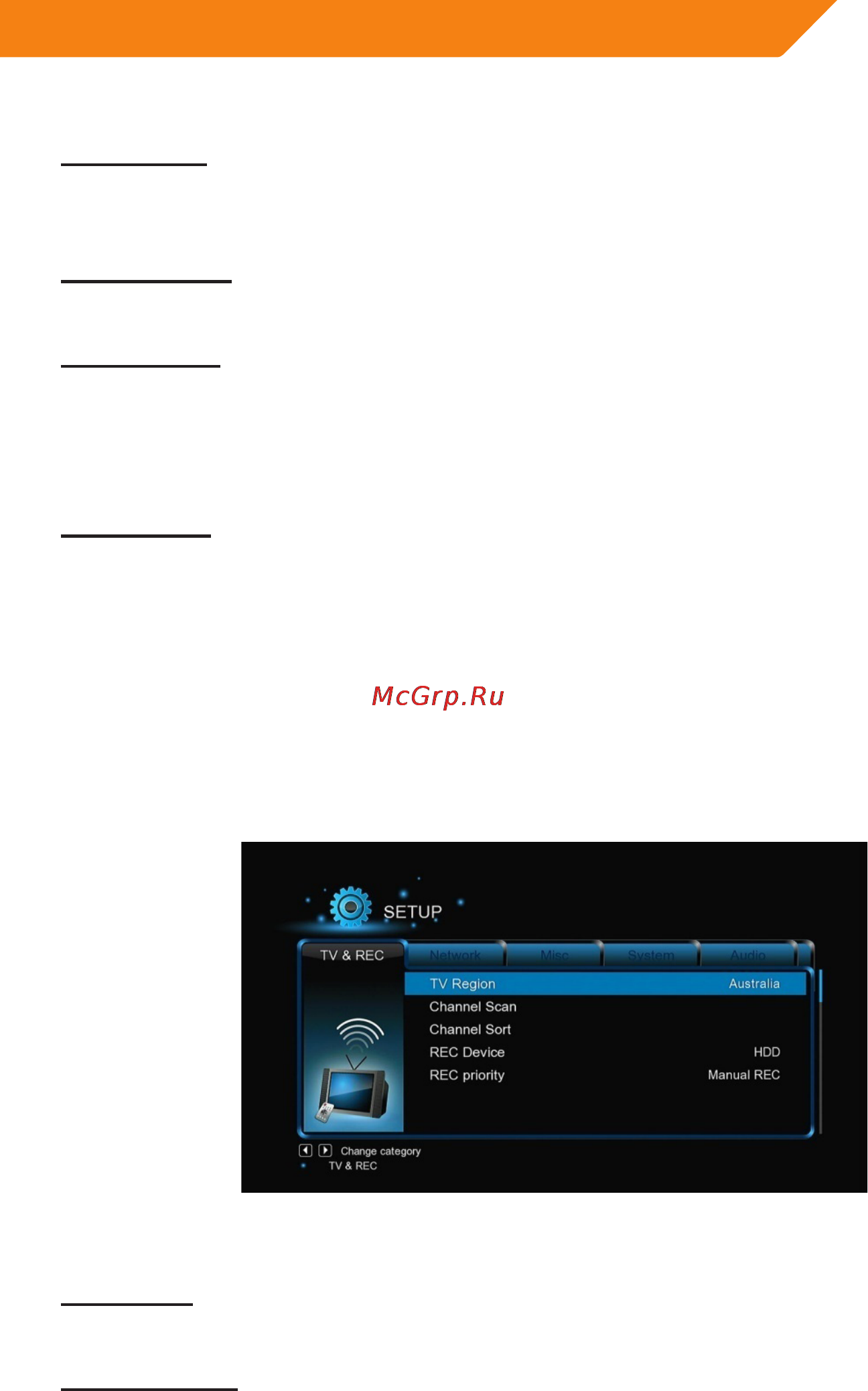 Acme DP02 [23/202] Change tv rec settings