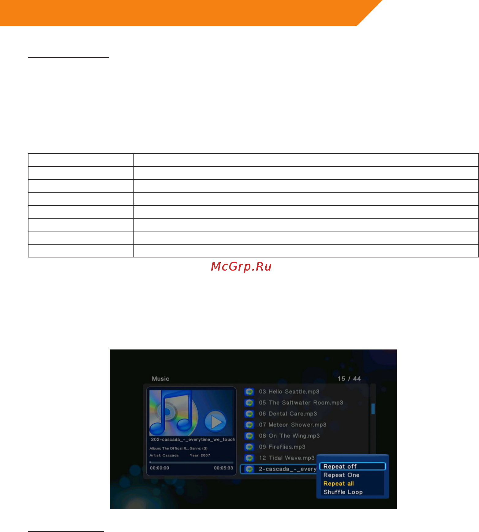 Acme DP02 [41/202] Music playback control