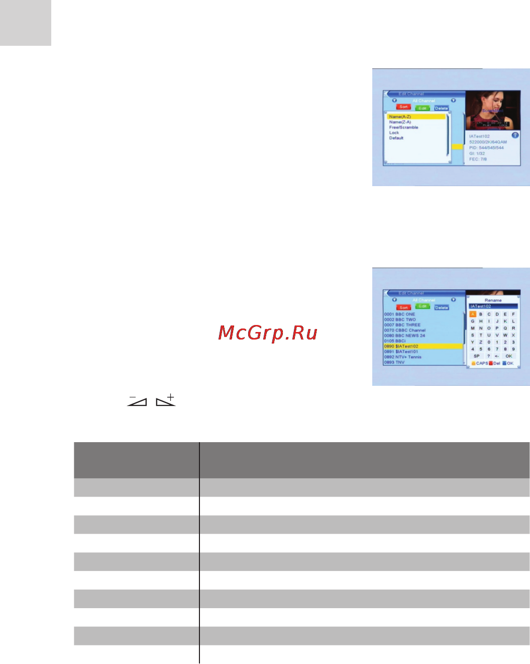 Acme DVBT02 [60/124] Pagrindinis meniu