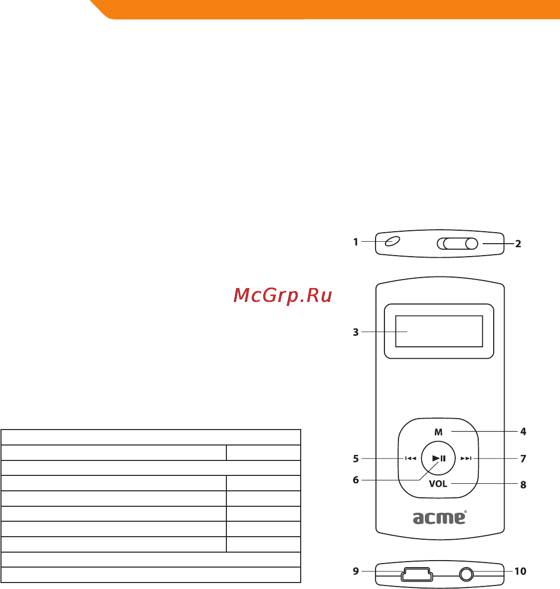 Acme V160 [20/70] Funkcijas