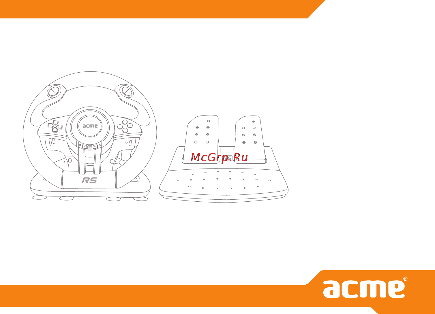 Acme RS RACING WHEEL Инструкция по эксплуатации онлайн