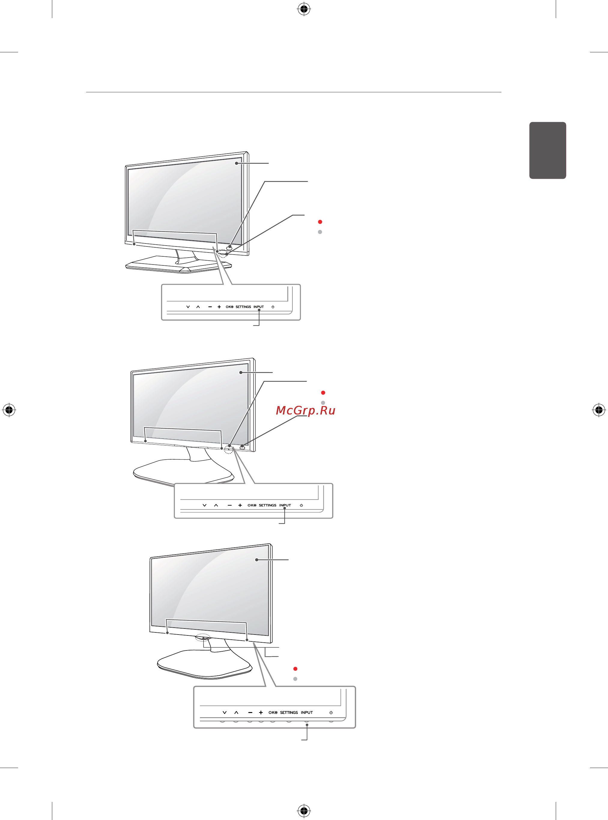 LG 27MT55S-PZ [13/70] Элементы и кнопки