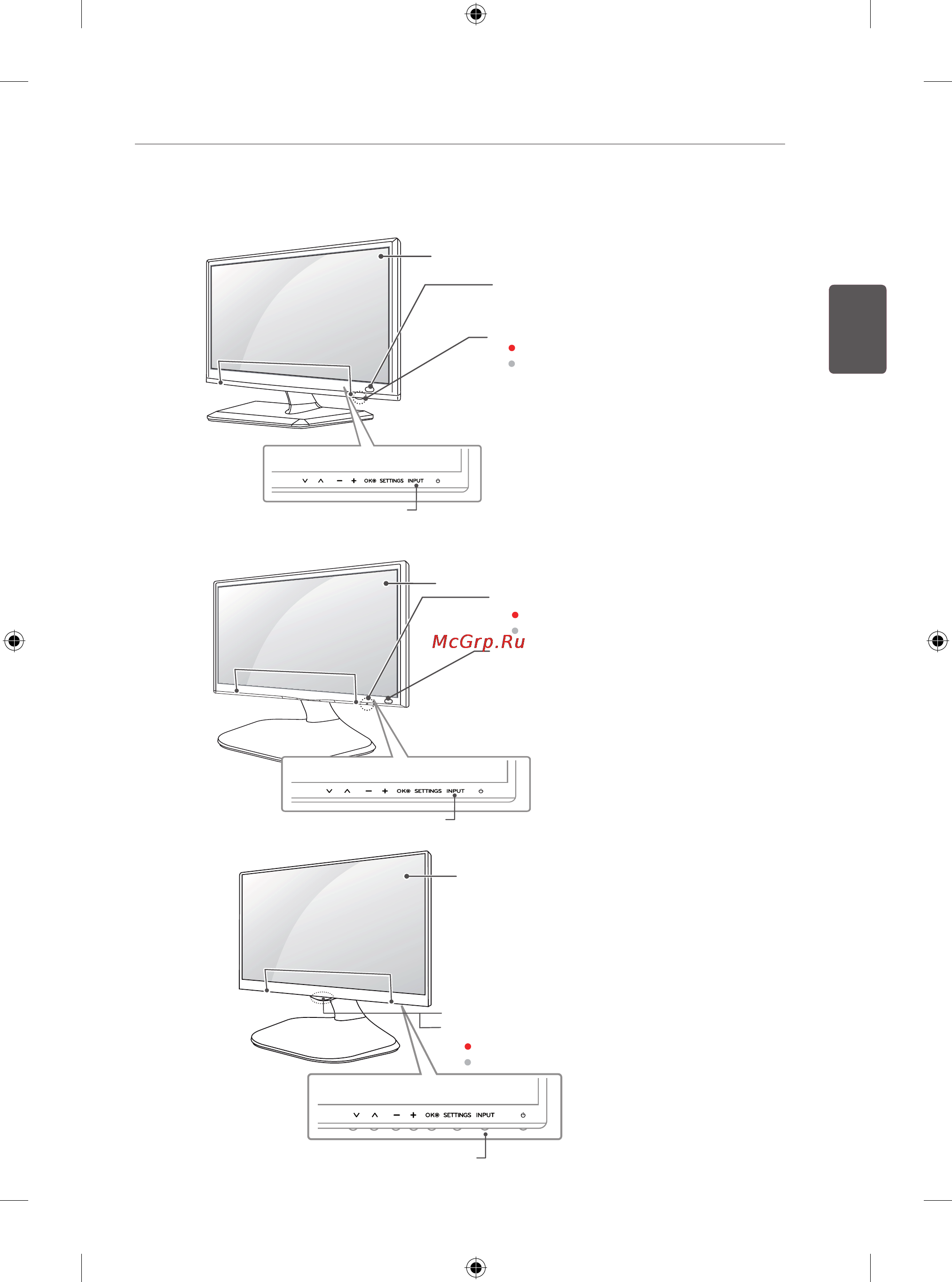 LG 27MT55S-PZ [47/70] Частини та кнопки