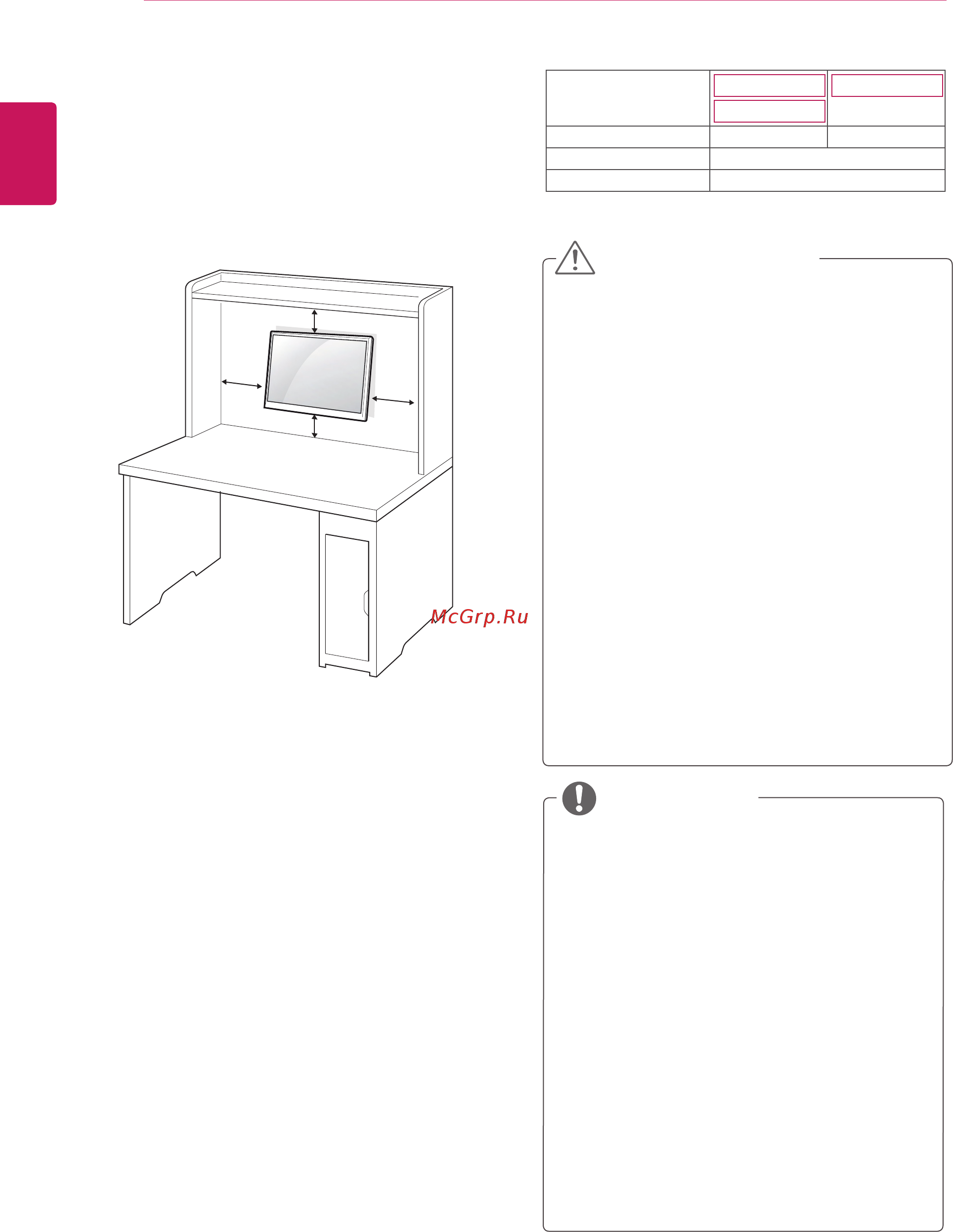LG 23EA53T [8/29] Крепление на стене