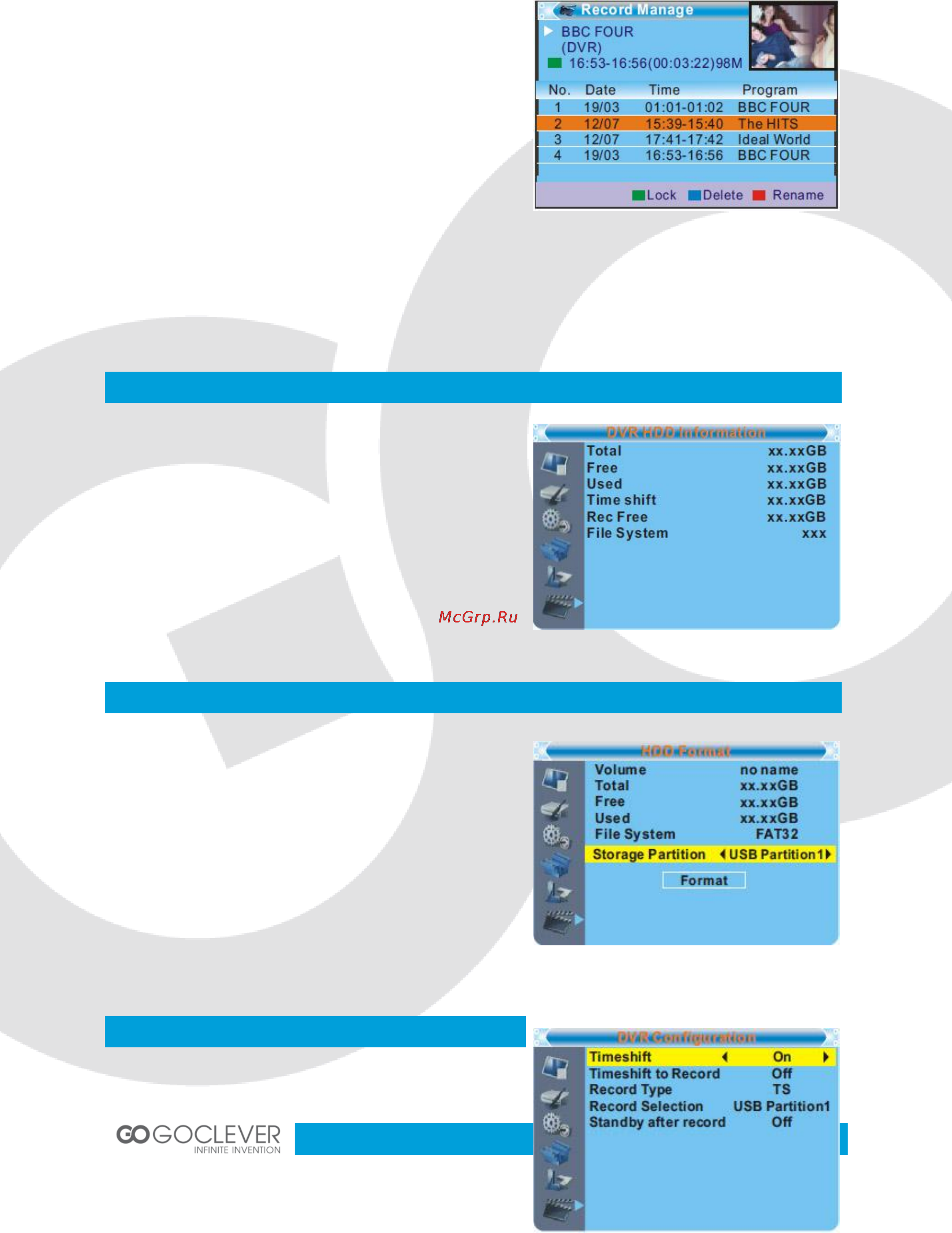 Goclever DVB-T 300 [19/47] Formatowanie dysku