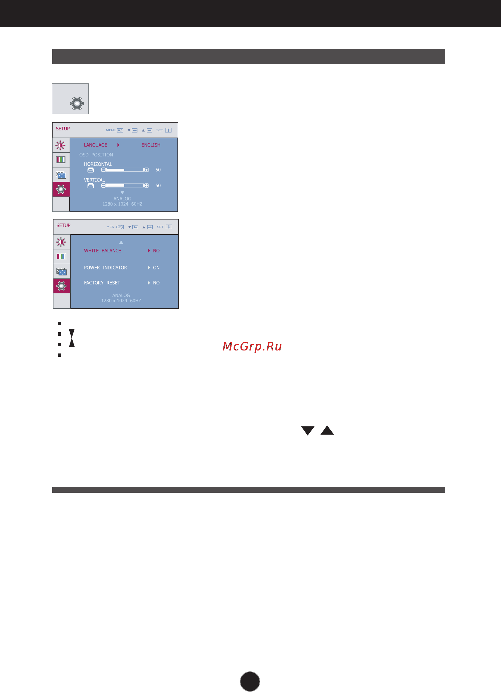 LG W2243T [17/28] On screen display osd selection and adjustment