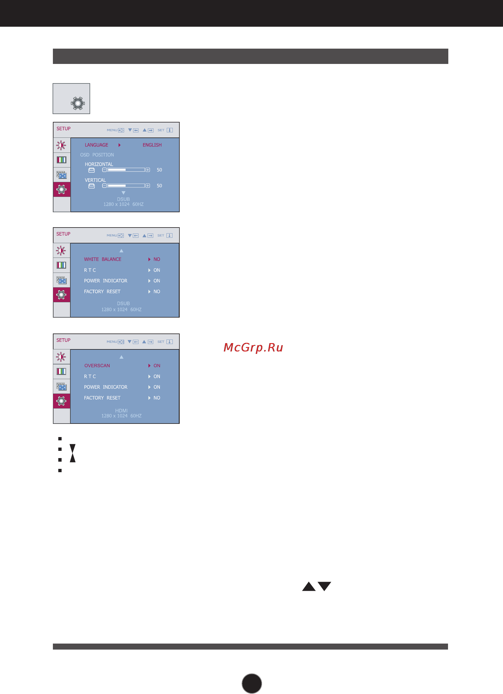 LG W2253V [16/28] On screen display osd selection and adjustment