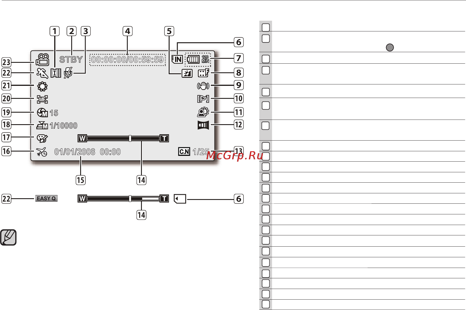 Samsung VP-MX20H [29/121] Индикаторы жк дисплея