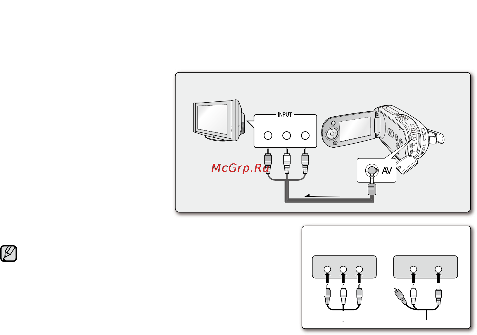 Samsung VP-MX20H [99/121] Подключение к телевизору