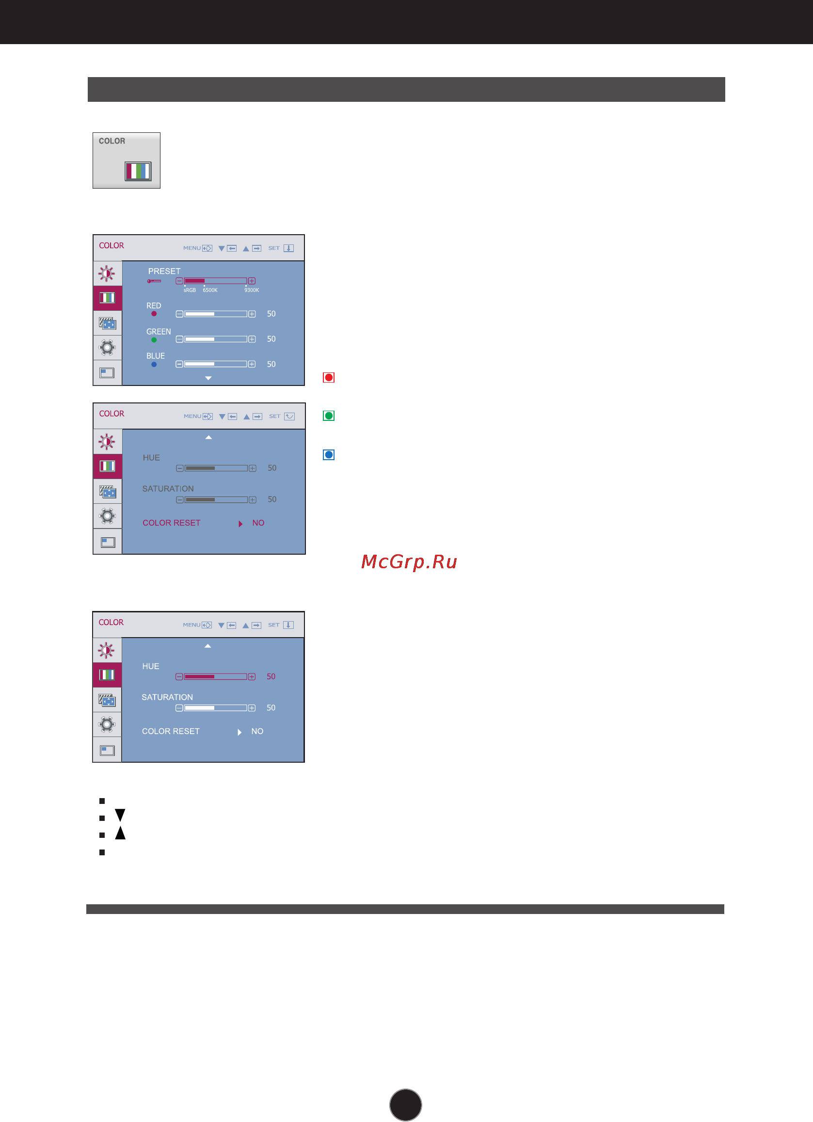 LG W2363V [19/31] On screen display osd selection and adjustment
