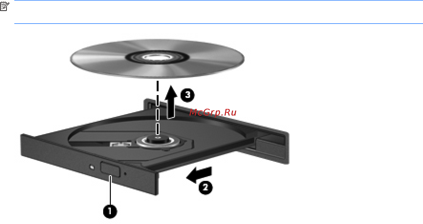 HP Pavilion dv6-1120ER [53/305] Извлечение компакт диска диска dvd или bd