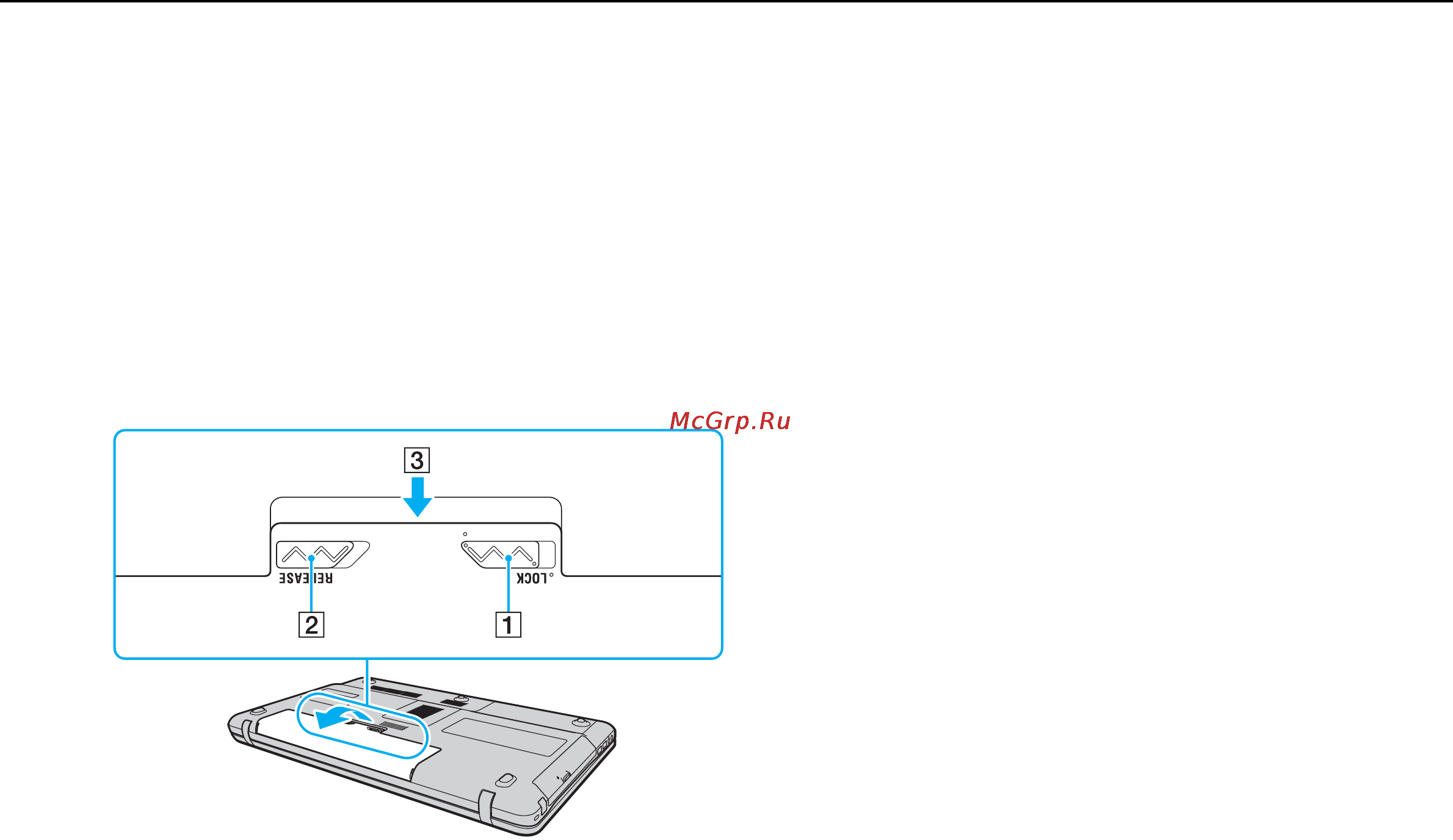 Sony VGN-NW26MRGB [25/173] Извлечение аккумулятора