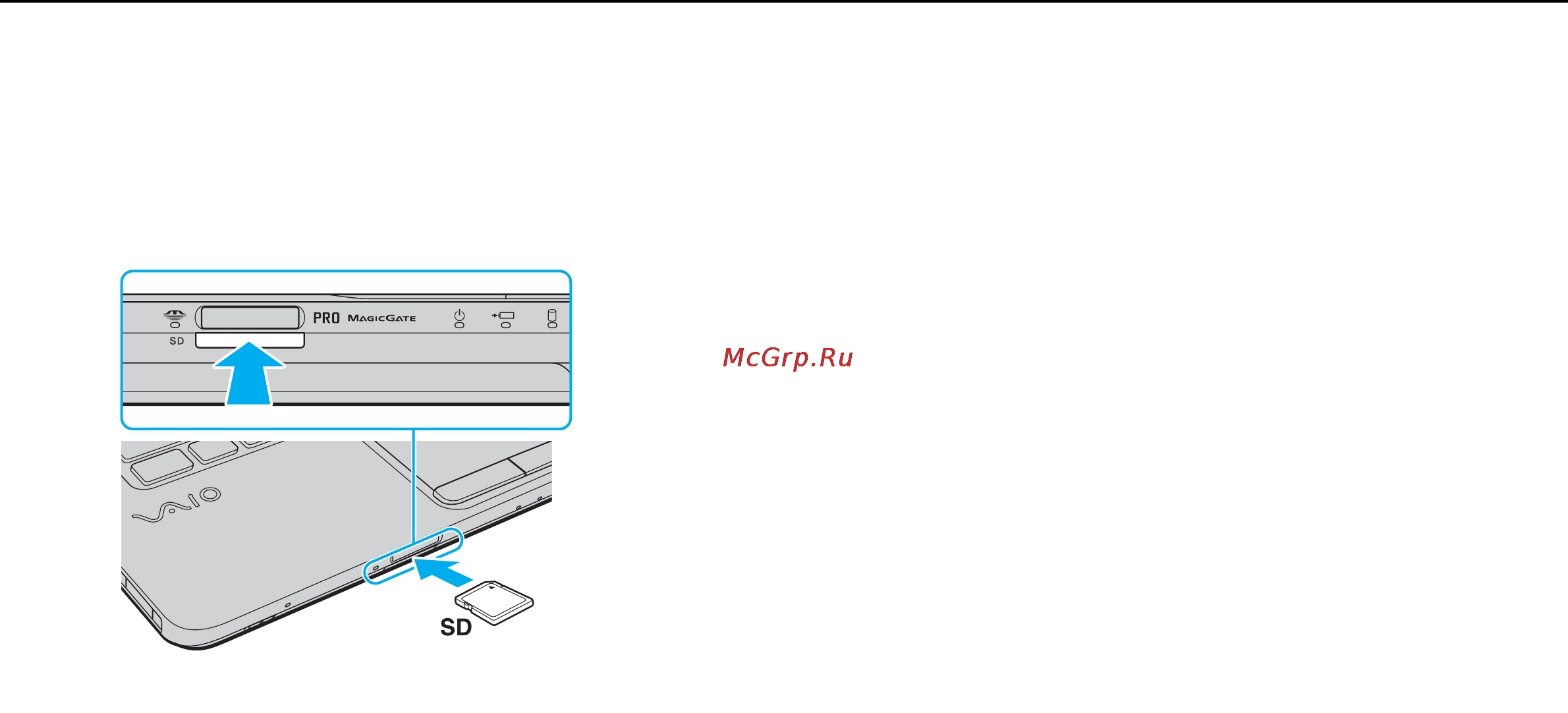 Sony VGN-NW26MRGB [51/173] Процедура установки карты памяти sd