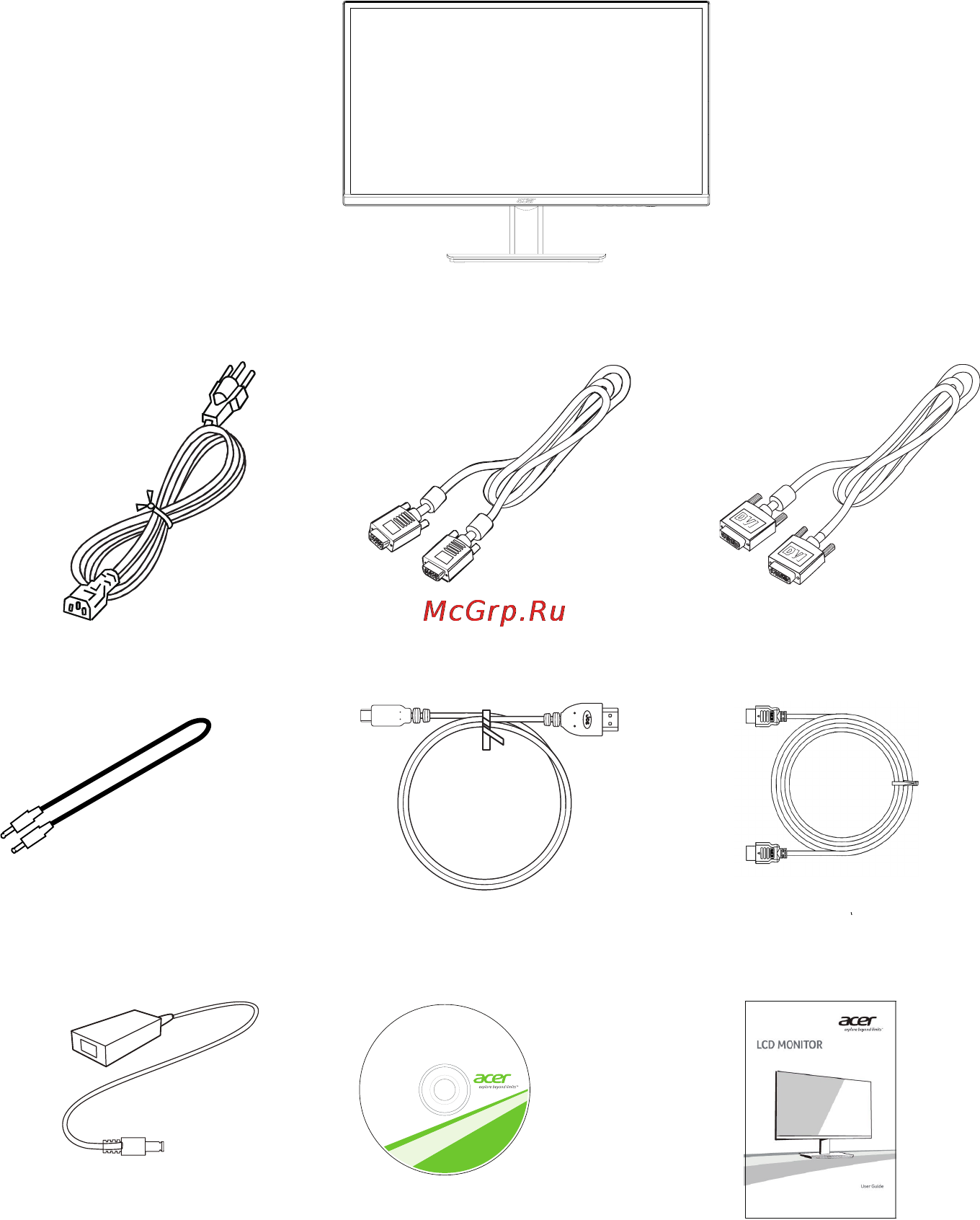 Acer H226HQLbmid [11/29] Распаковка