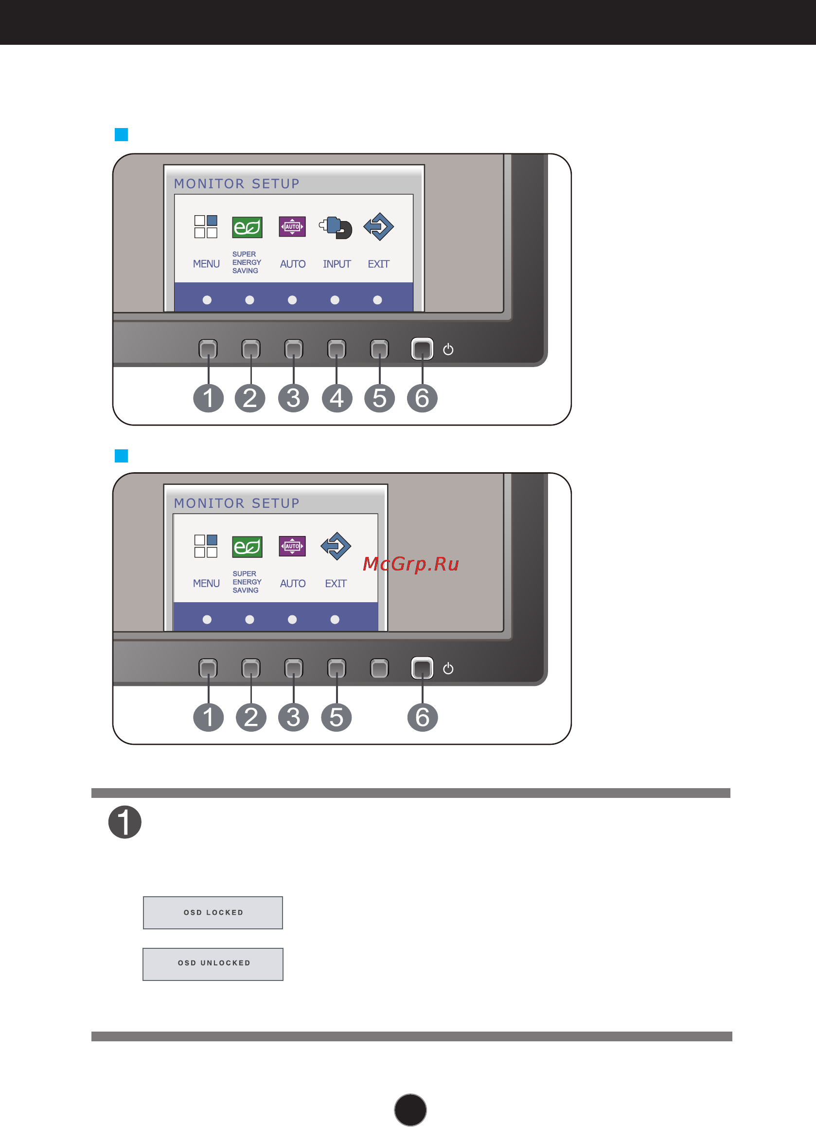 LG E2411T [13/34] Front panel controls