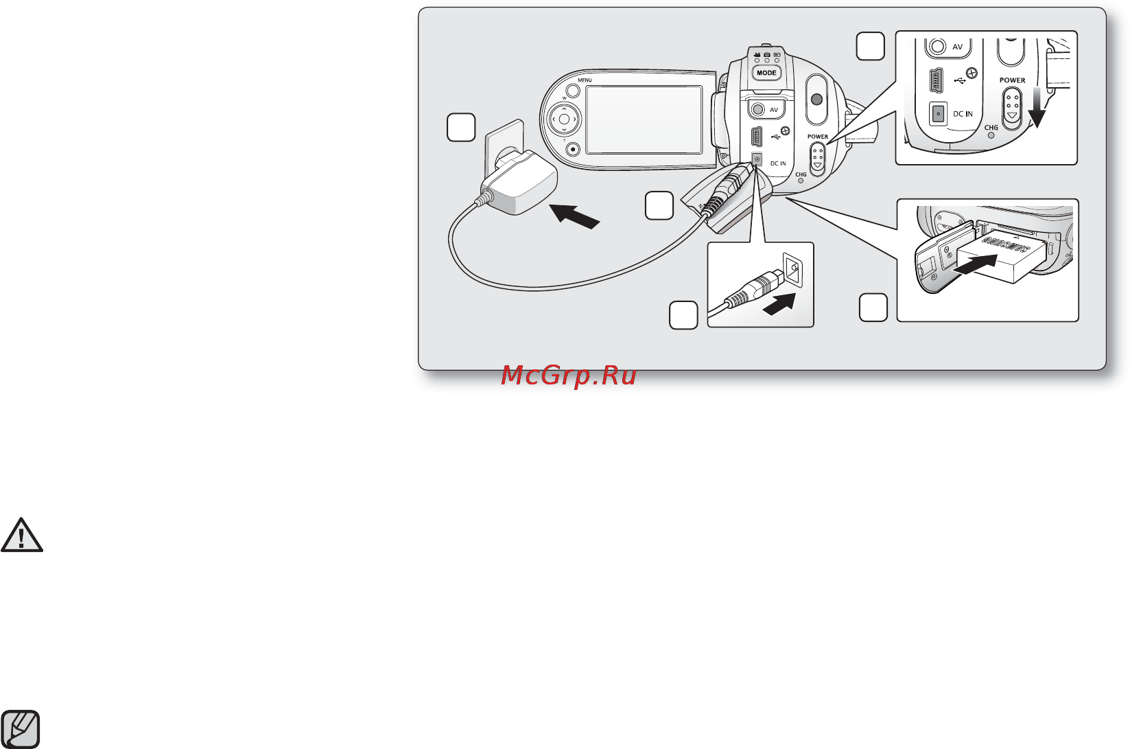 Samsung SMX-F34BP [21/127] Зарядка батарейного блока