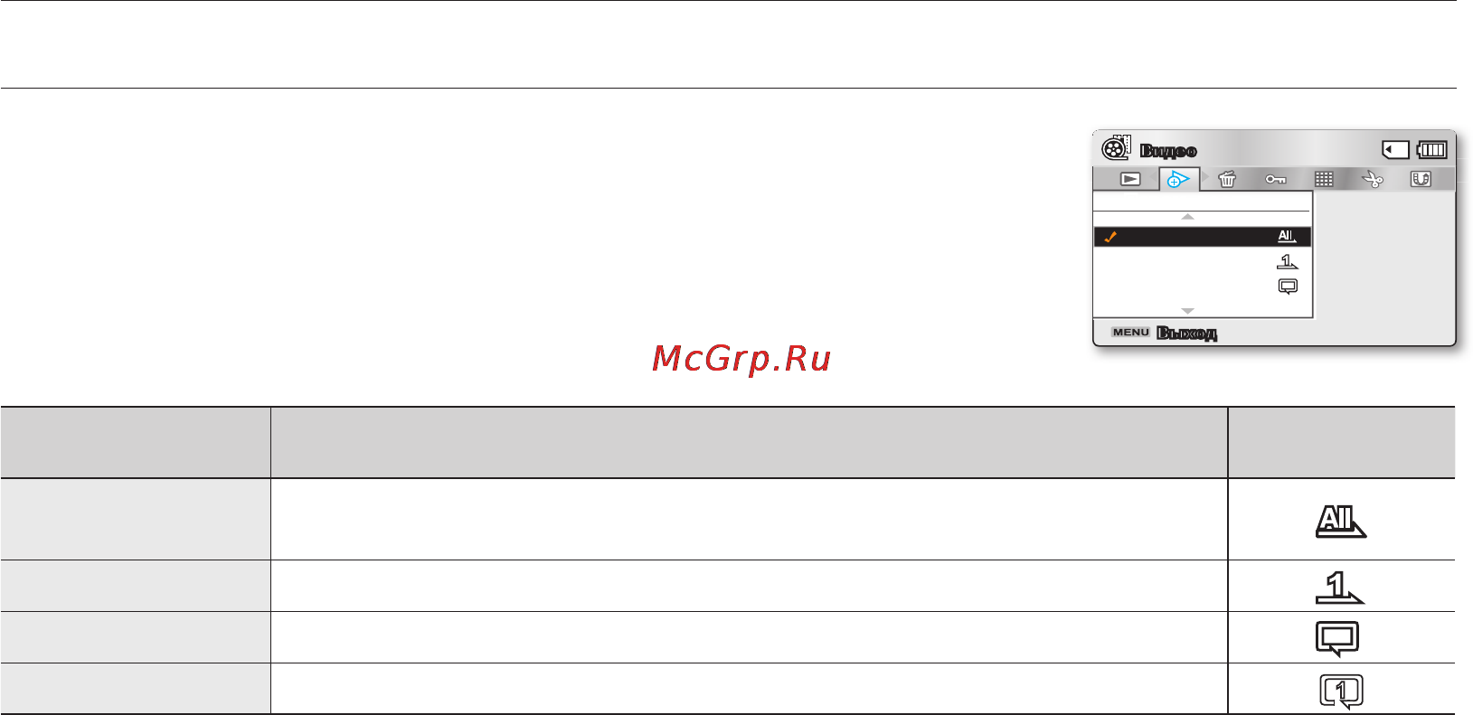 Samsung SMX-C14GP [82/139] Парам воспр _____________________________________
