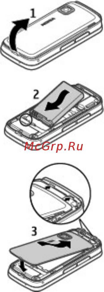 Nokia 5230 White/Red [21/188] Установка карты памяти